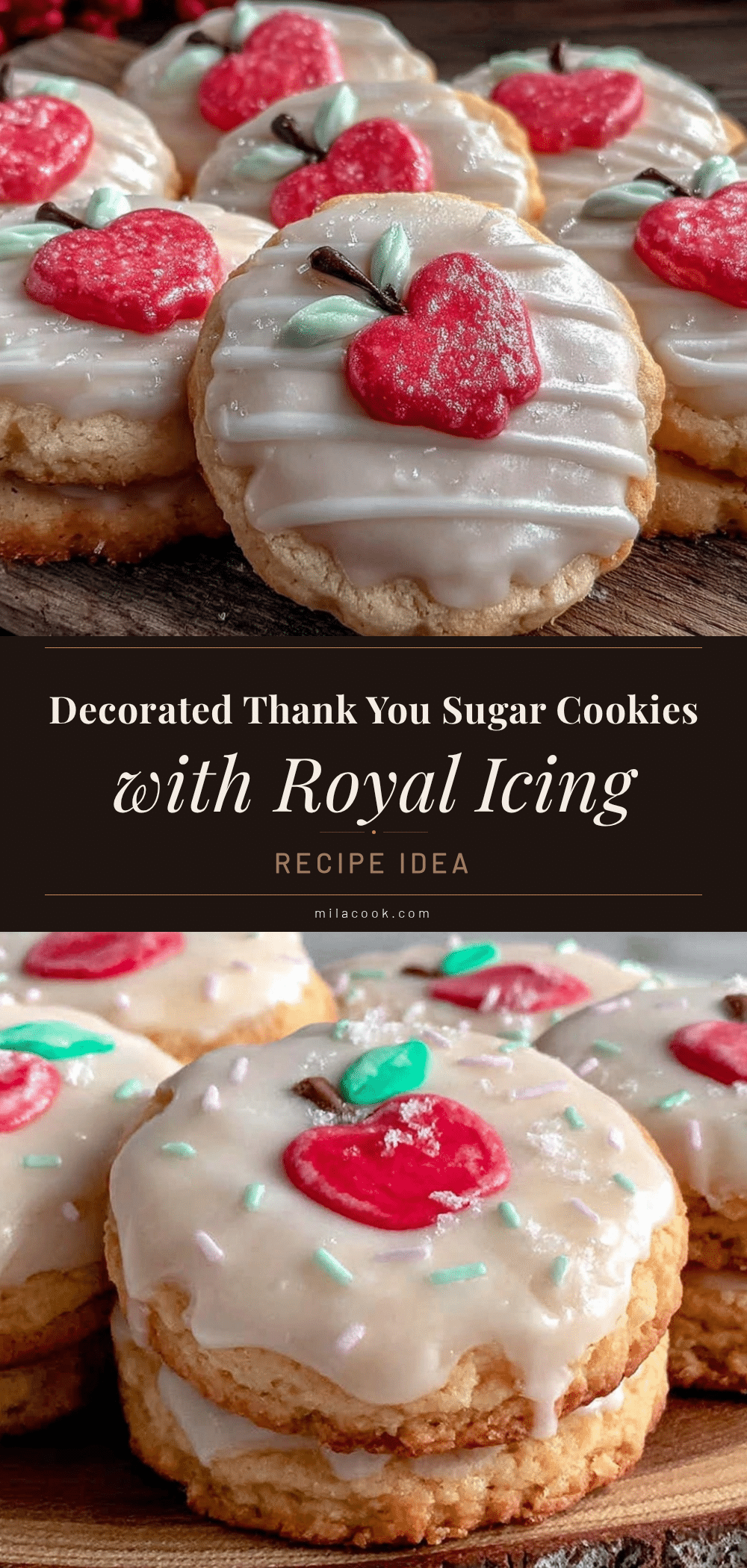decorated thank you sugar cookies recipe