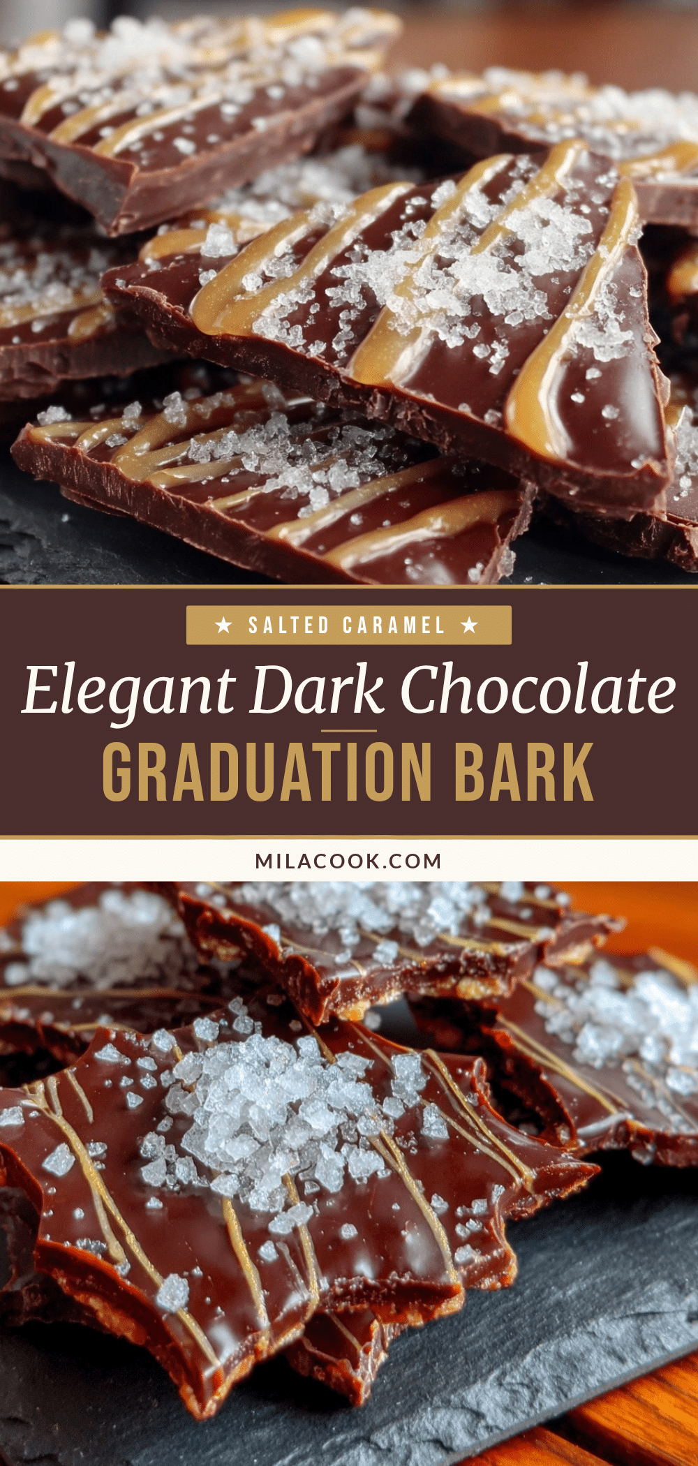 graduation cap dark chocolate bark recipe