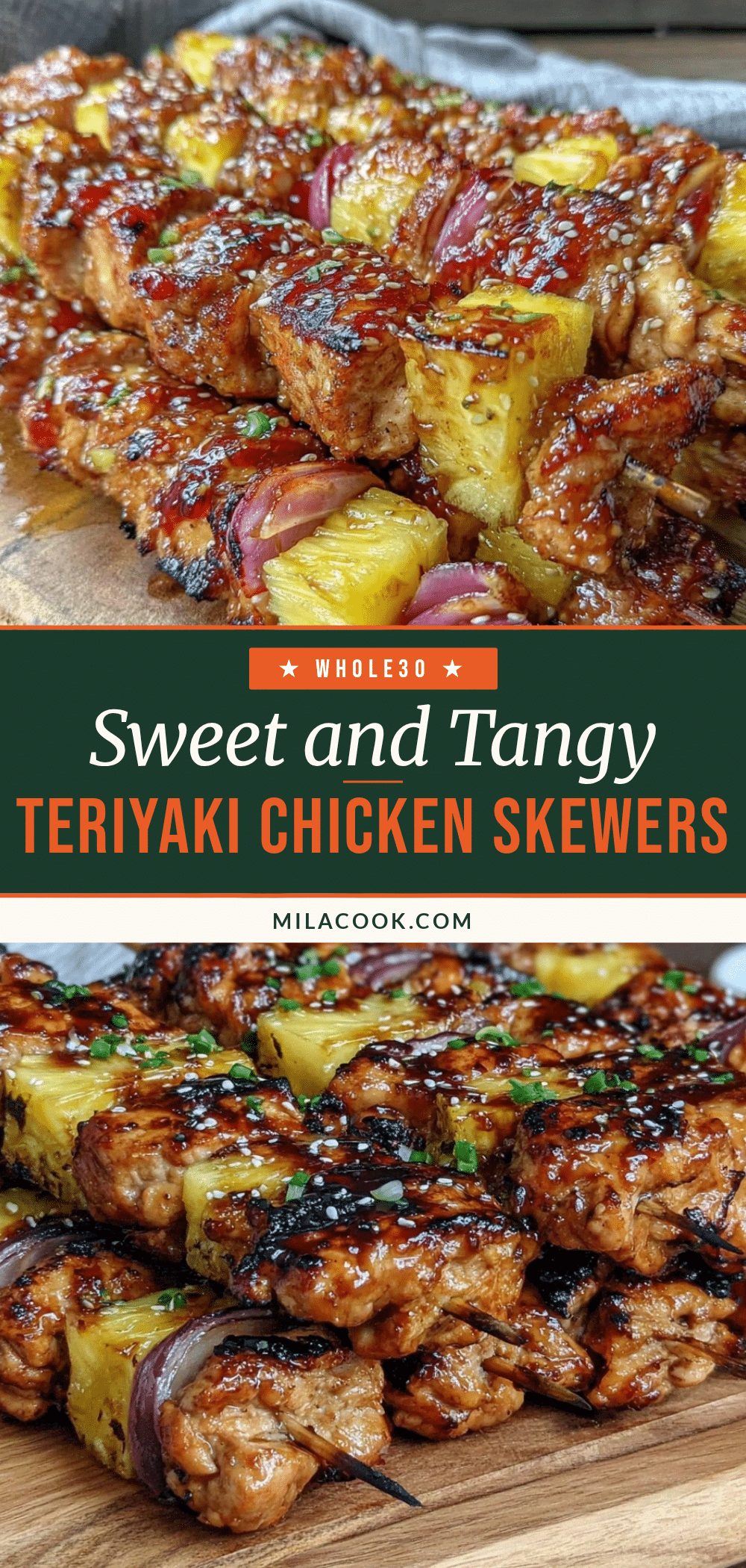 grilled pineapple teriyaki chicken skewers recipe