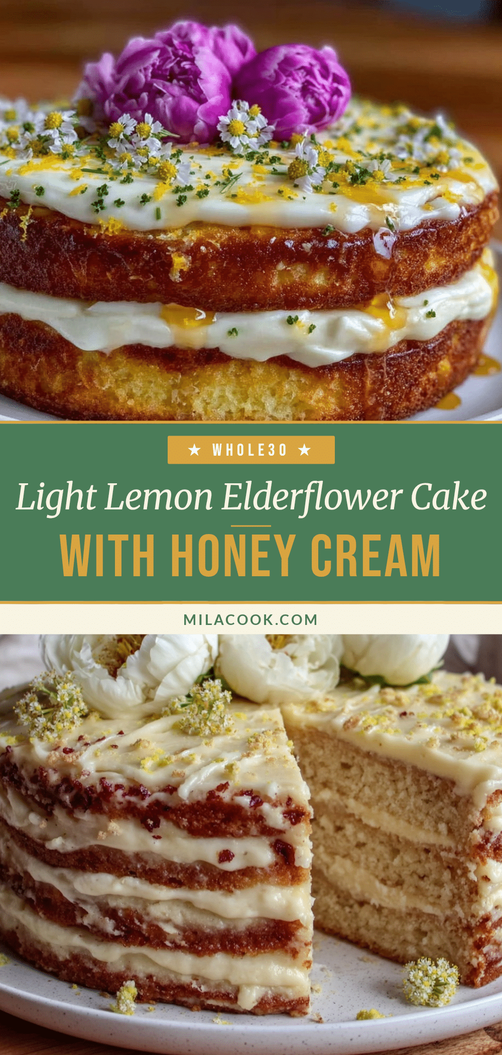 lemon elderflower naked cake recipe