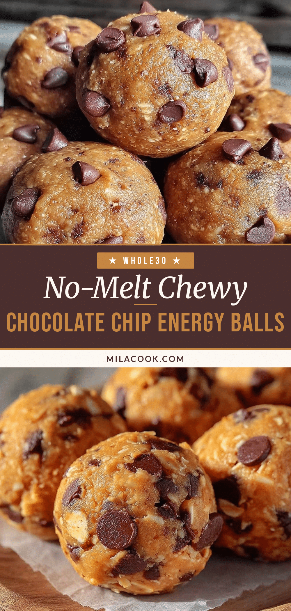 no-melt chocolate chip cookie dough energy balls recipe