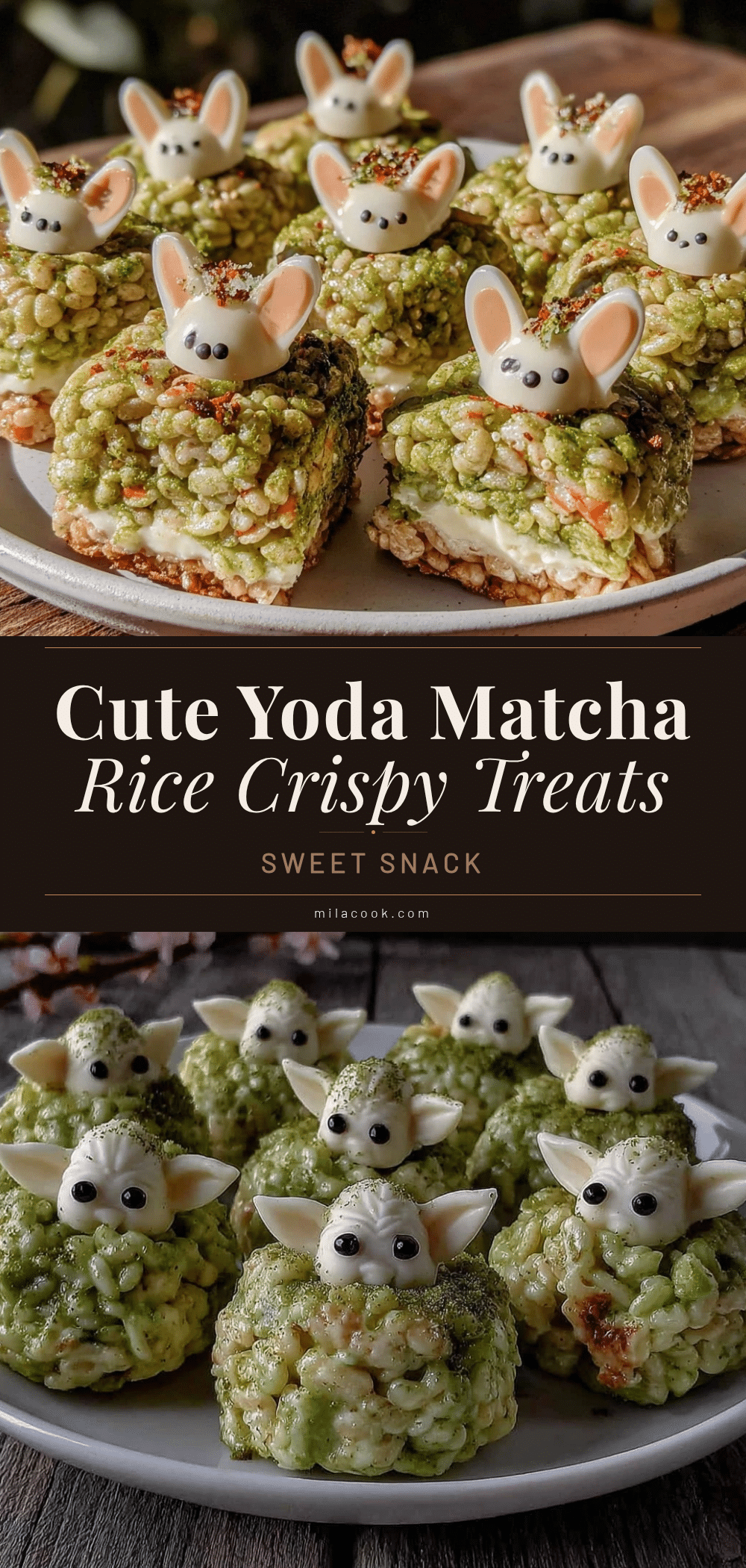 Yoda Matcha Rice Crispy Treat Pops recipe