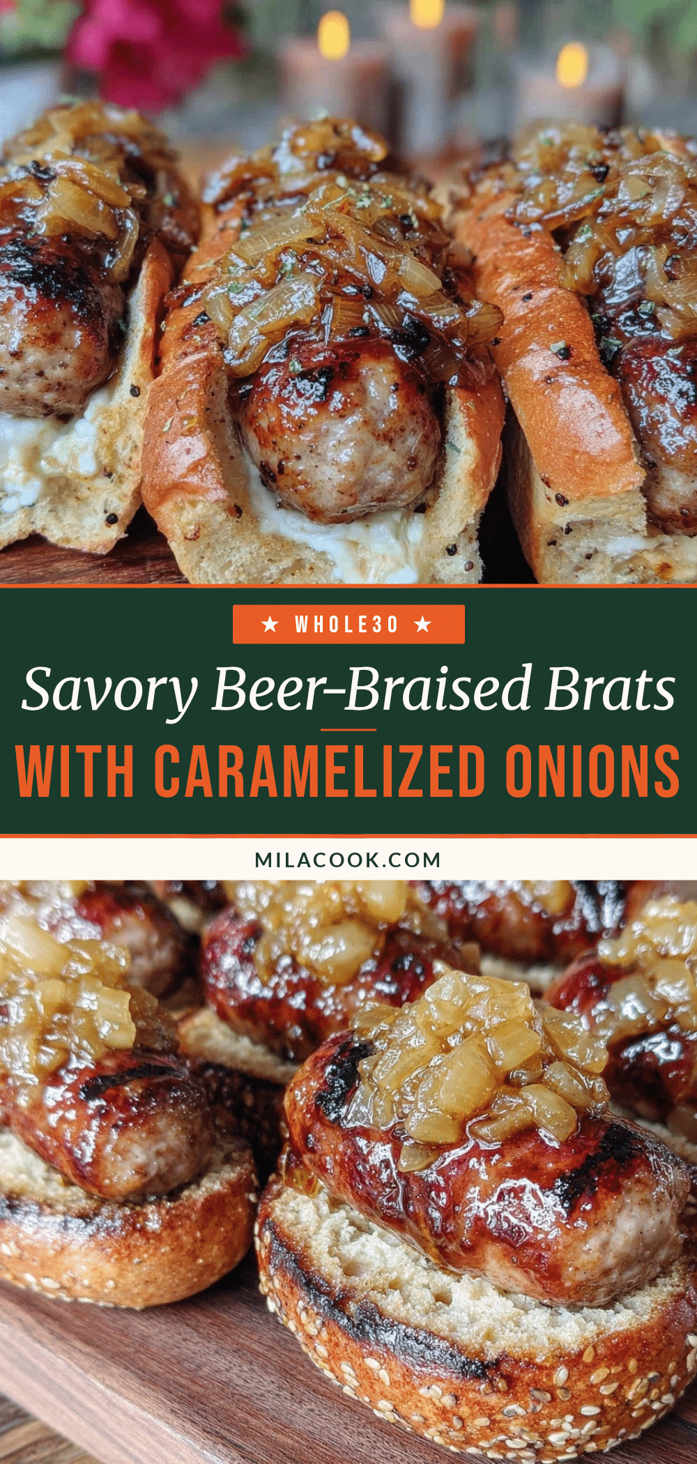 beer-braised brats recipe