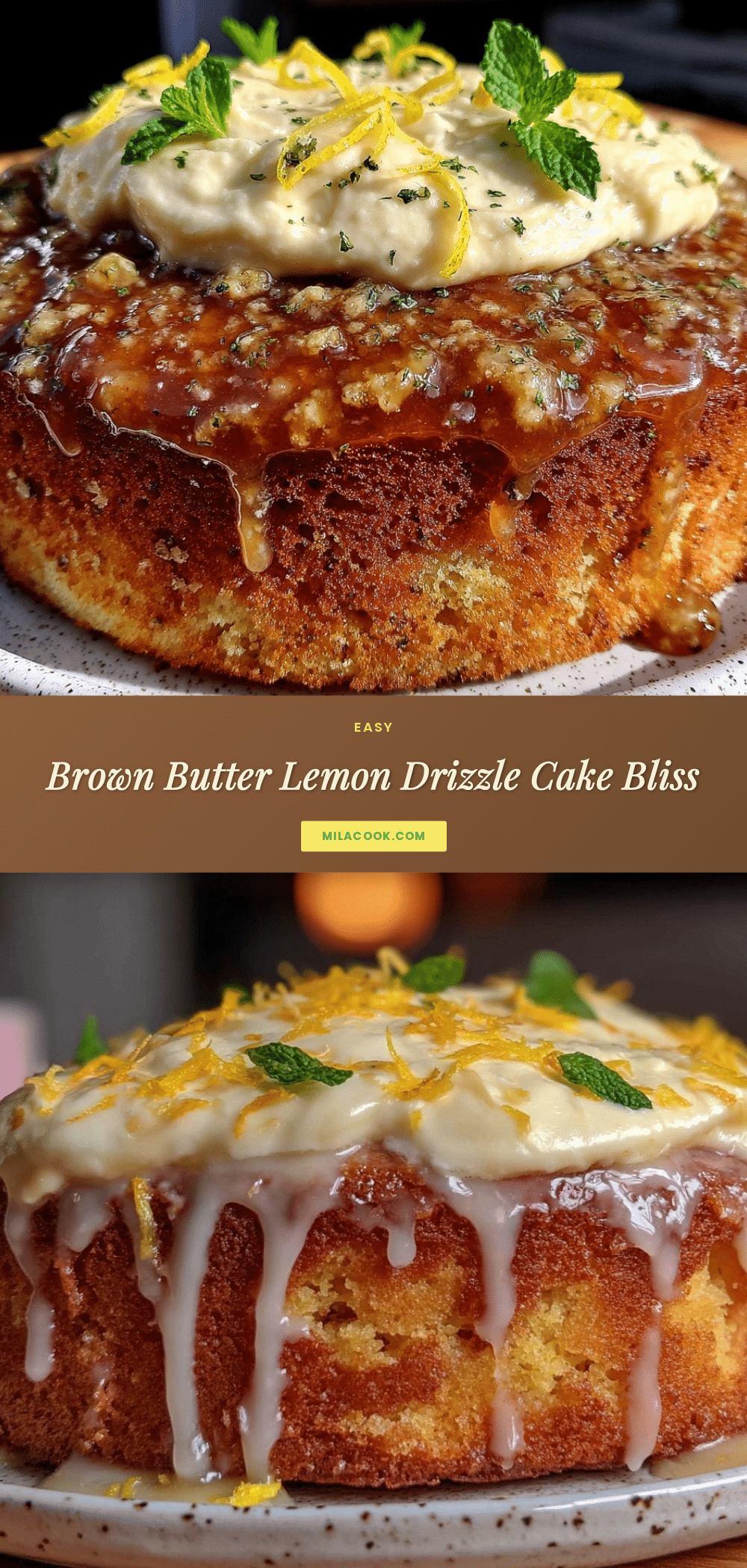 brown butter lemon drizzle cake recipe