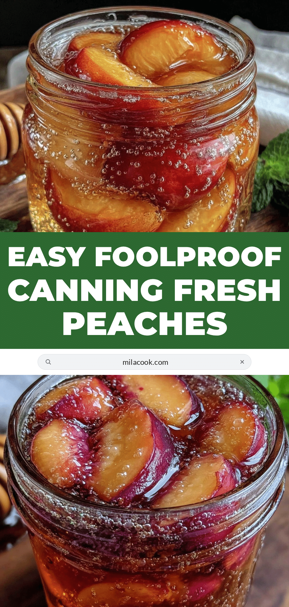 canning fresh peaches in light honey syrup recipe