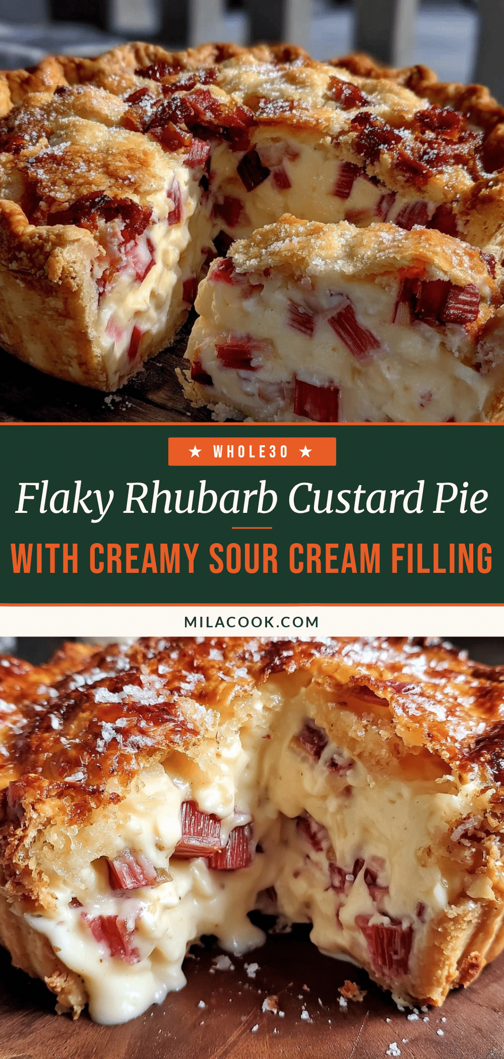 classic rhubarb custard pie recipe