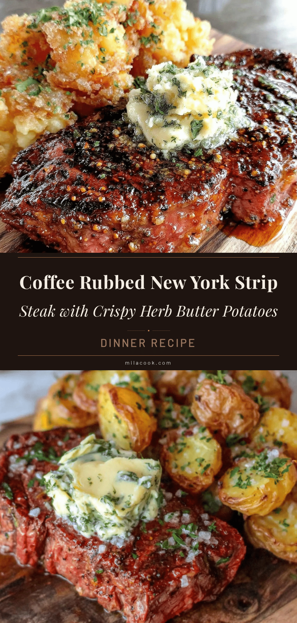 coffee rubbed new york strip steak recipe