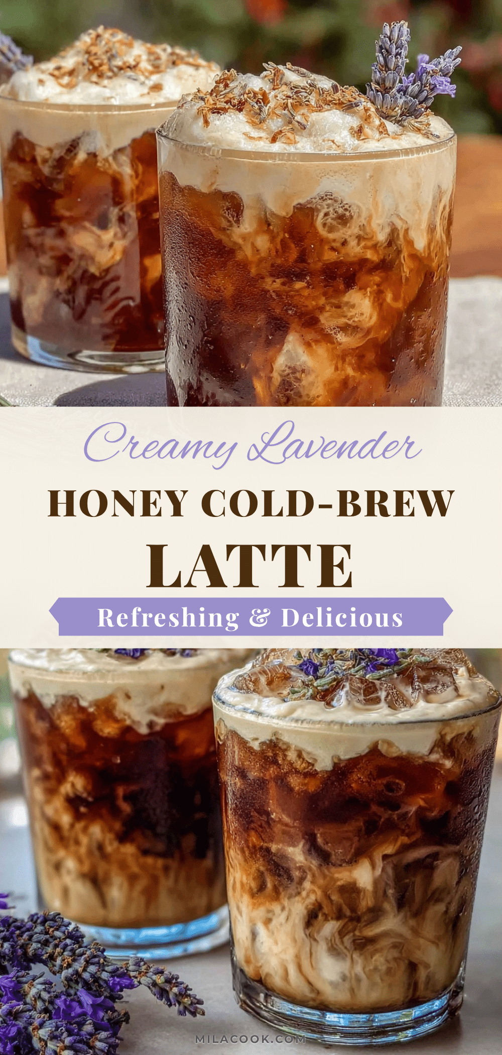 cold-brew lavender honey iced latte recipe