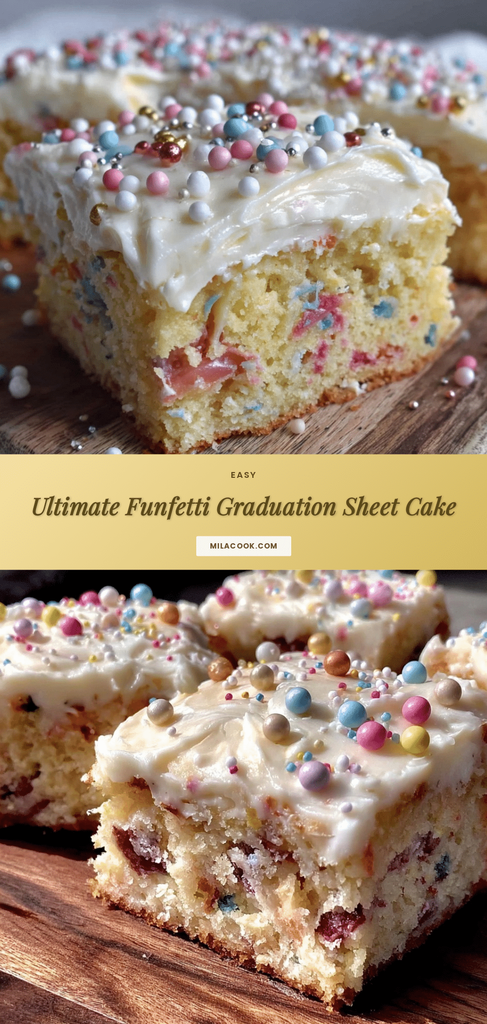 confetti funfetti graduation sheet cake recipe