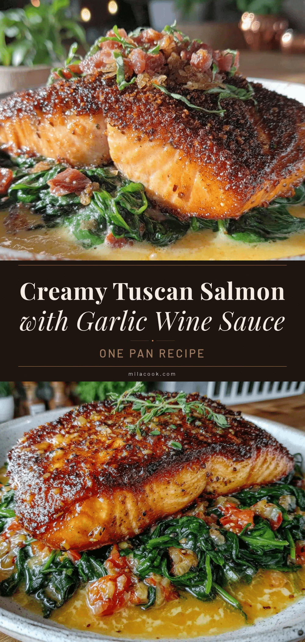 creamy one-pan tuscan salmon recipe