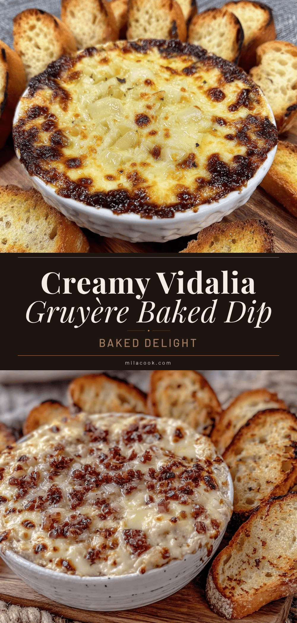 creamy Vidalia onion and Gruyère baked dip recipe