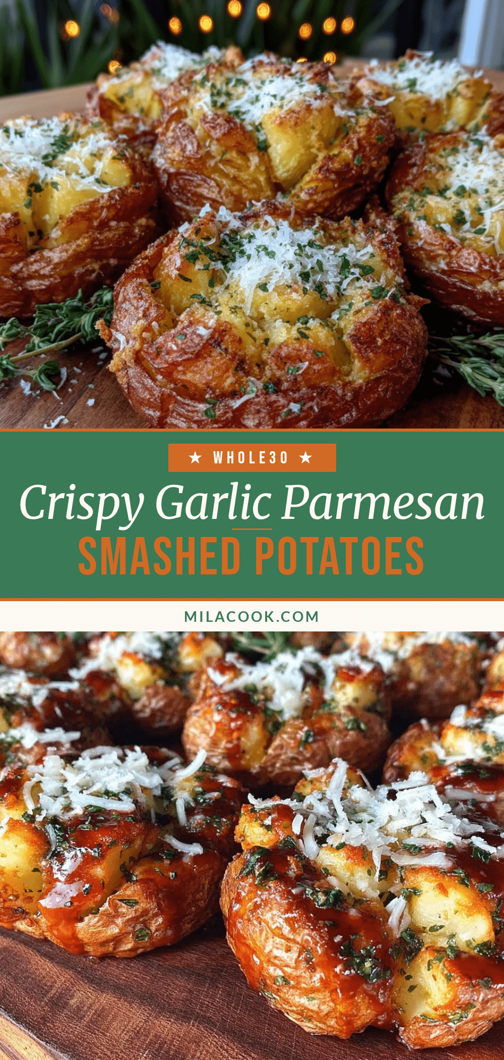 crispy garlic smashed potatoes recipe