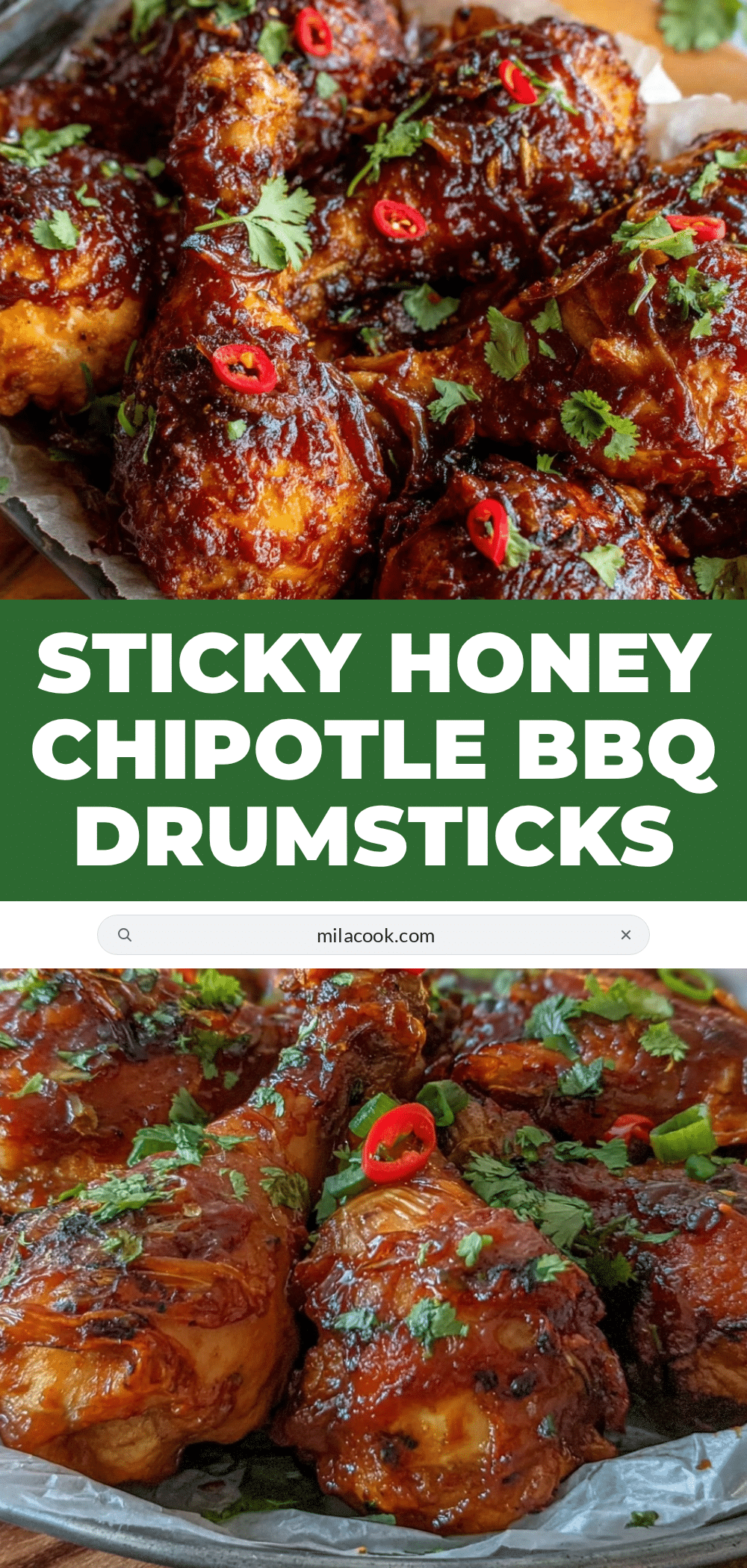 crispy sheet-pan sticky honey chipotle bbq chicken drumsticks recipe