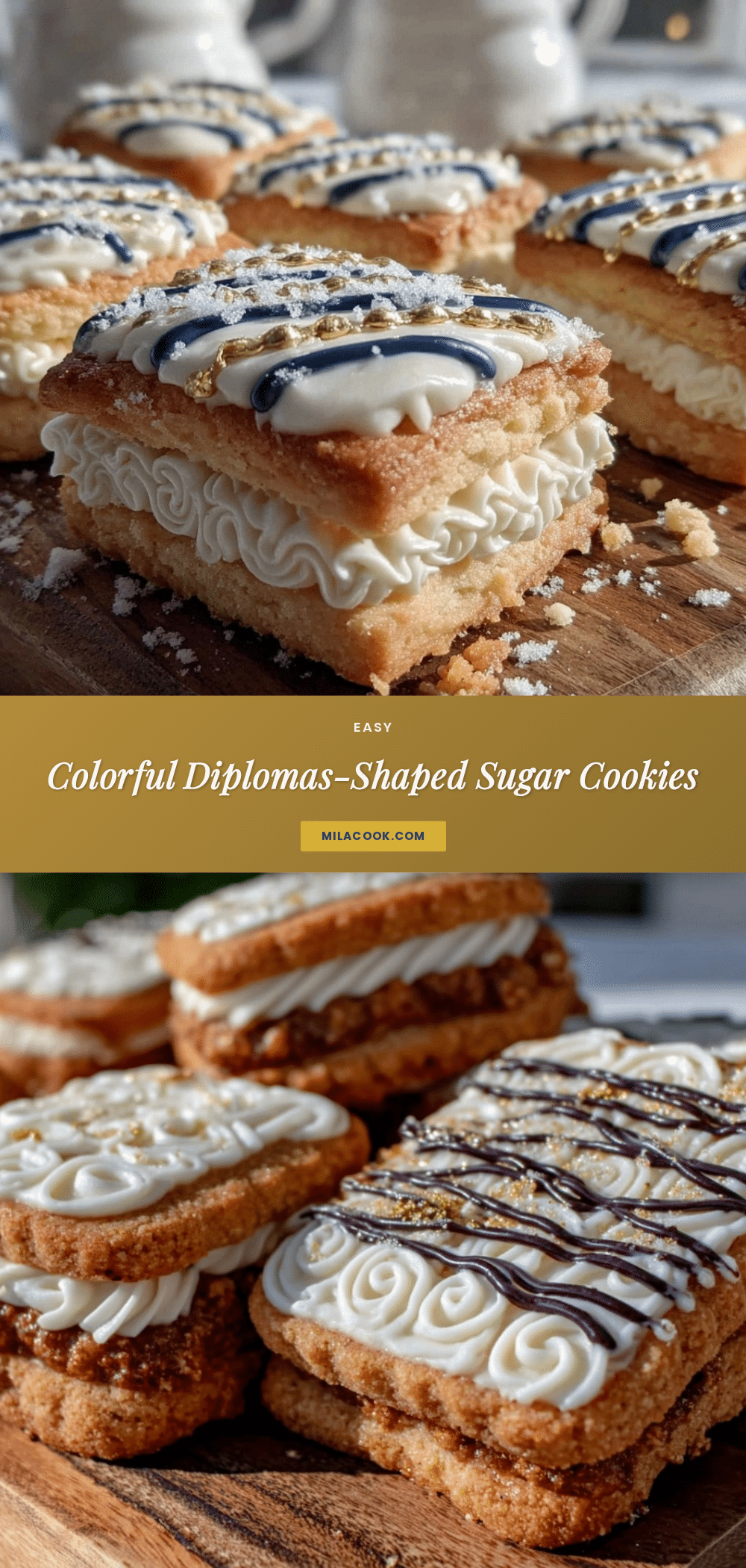 diploma-shaped sugar cookies recipe