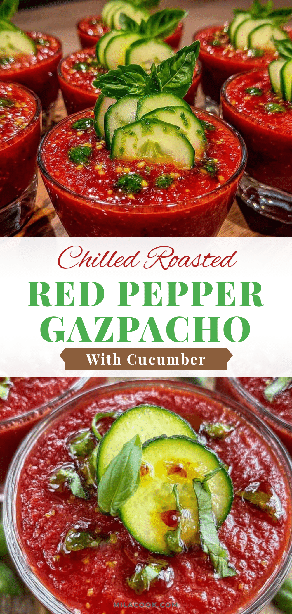 fresh cold roasted red pepper tomato gazpacho recipe