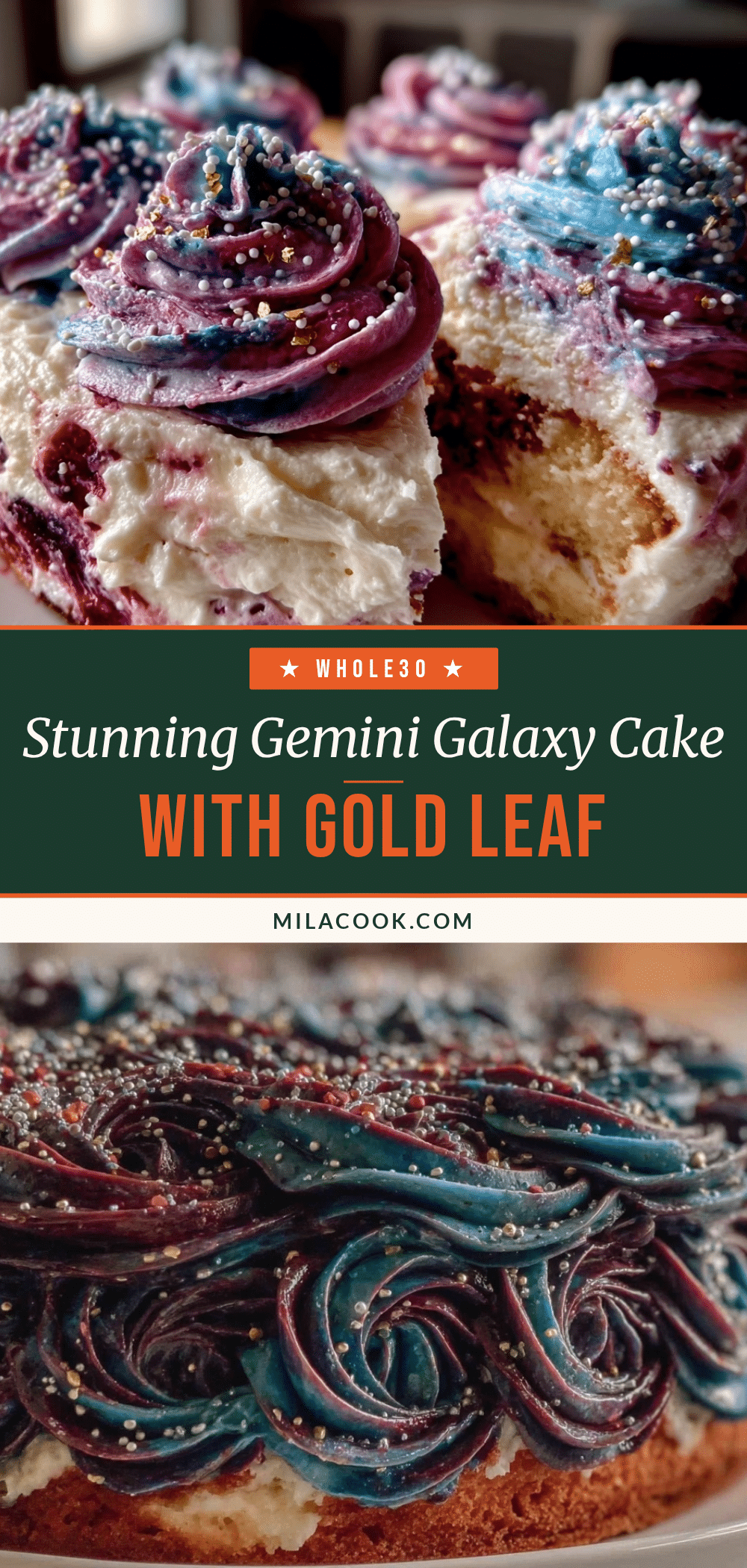 Gemini Birthday Galaxy Cake recipe