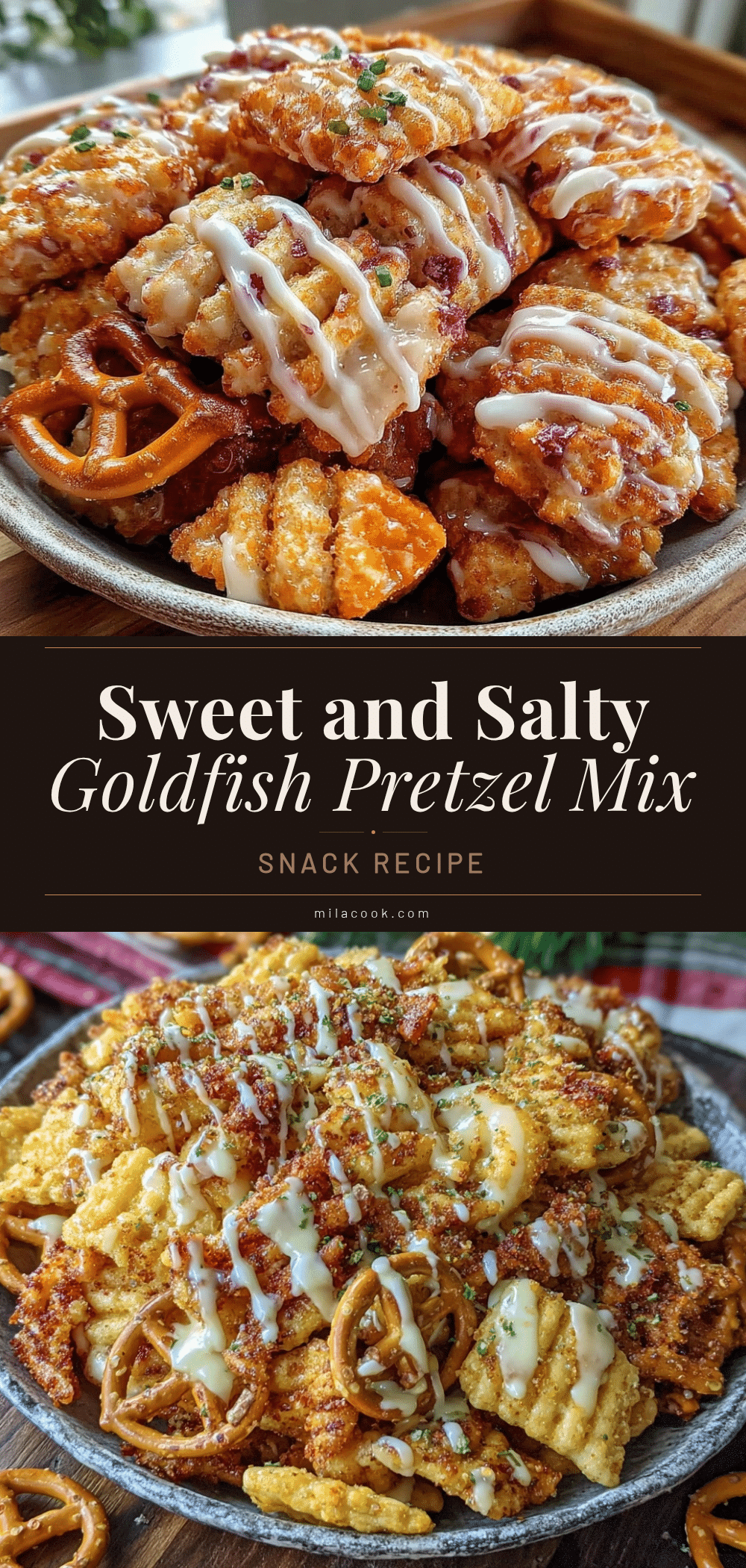 goldfish and pretzel snack mix recipe