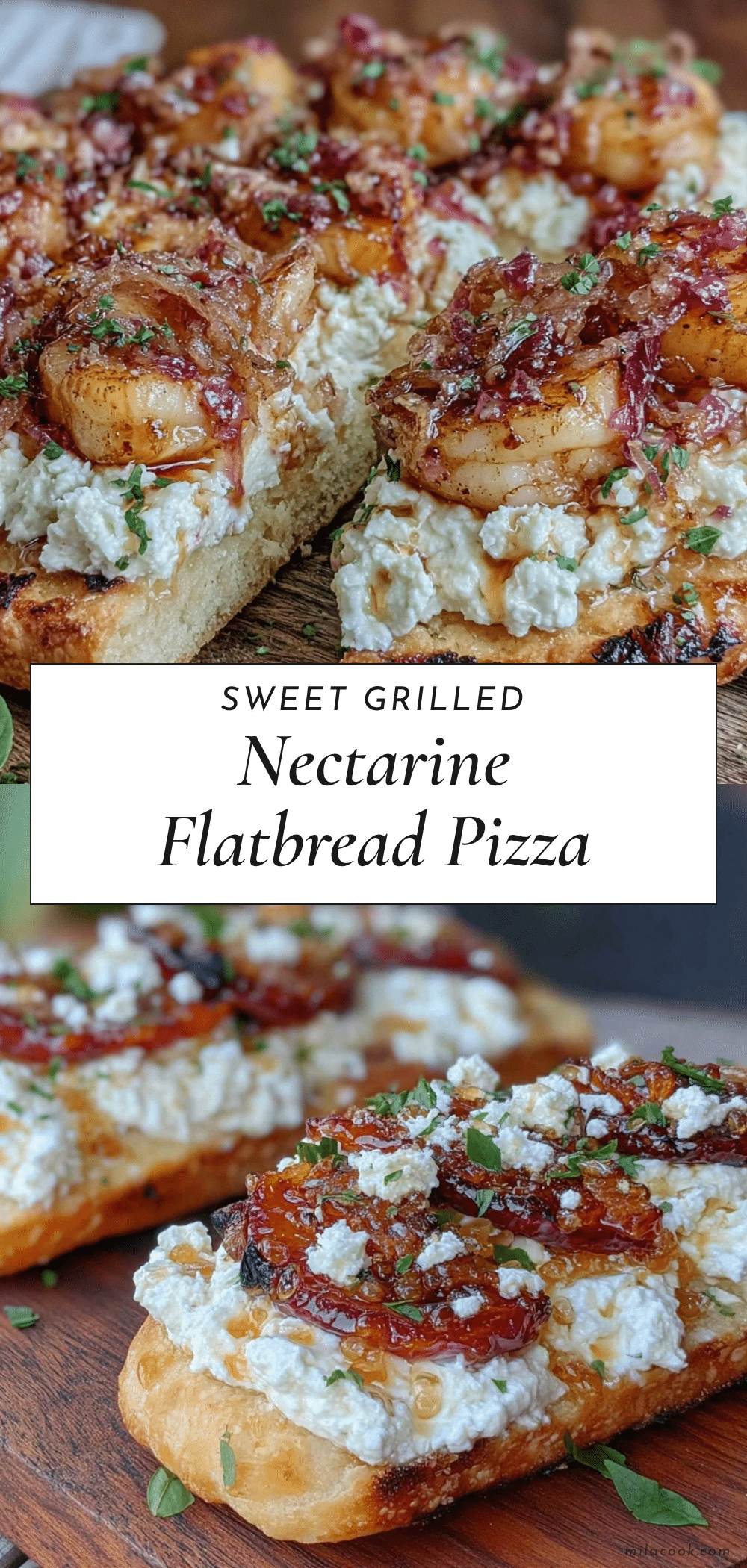 grilled nectarine flatbread pizza recipe