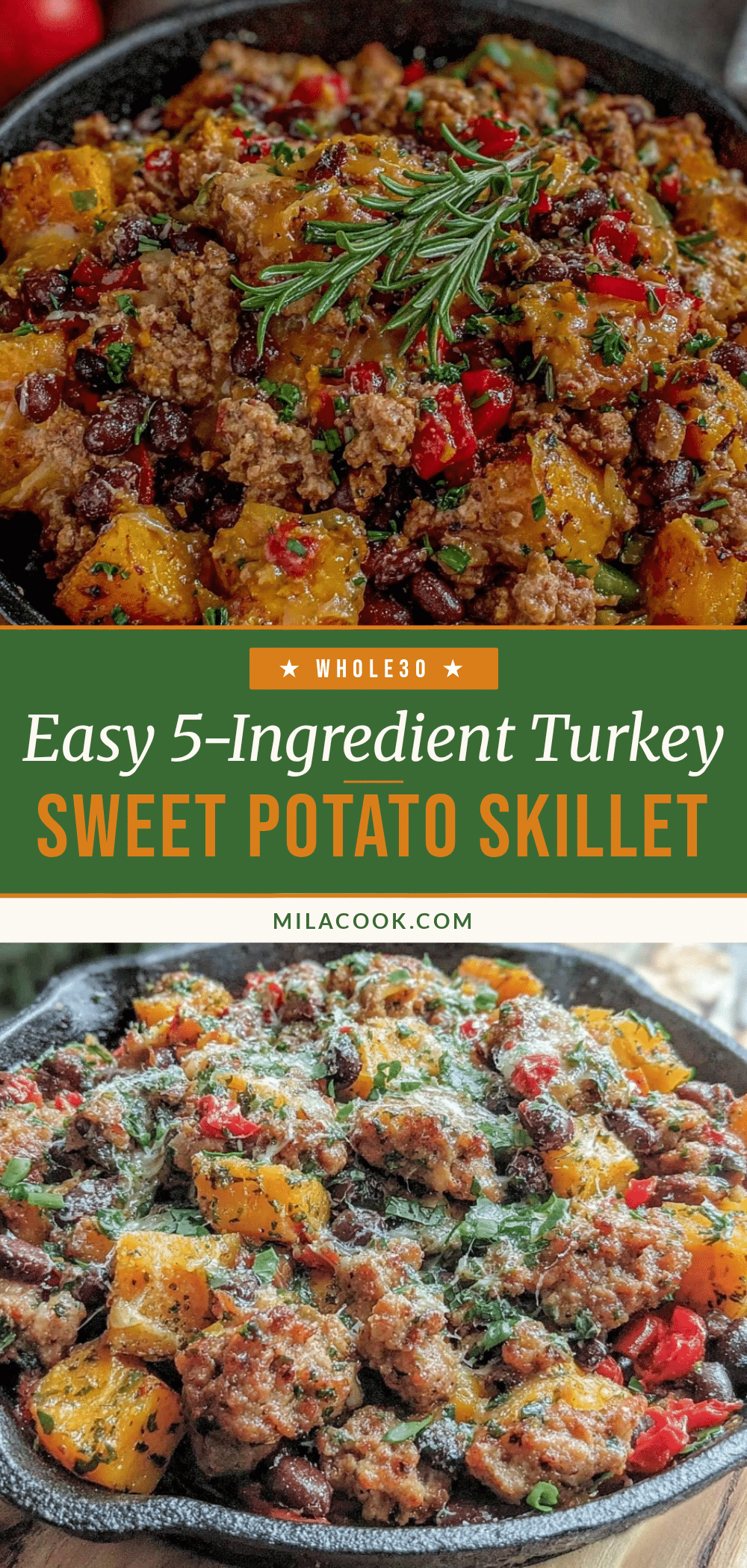 ground turkey and sweet potato skillet recipe