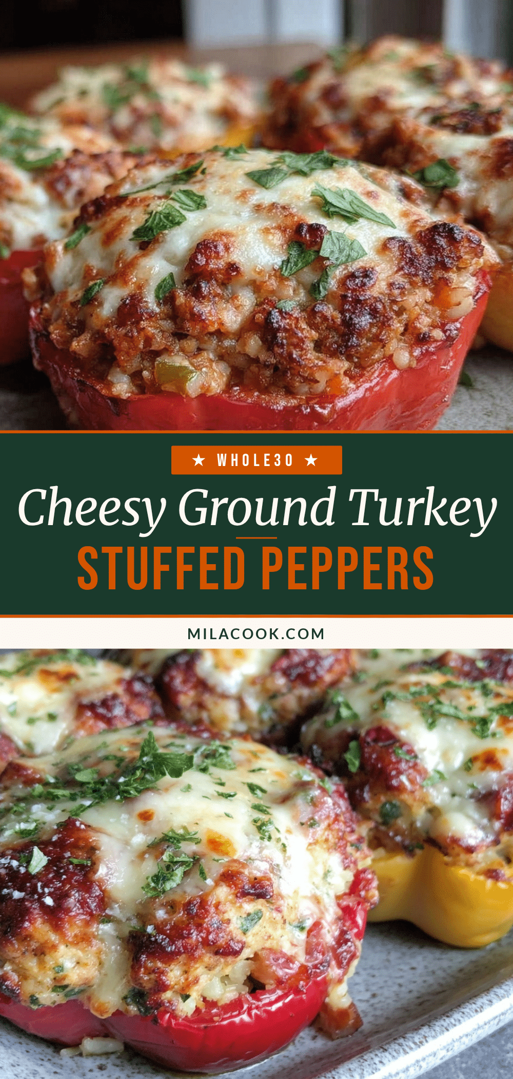ground turkey stuffed bell peppers recipe