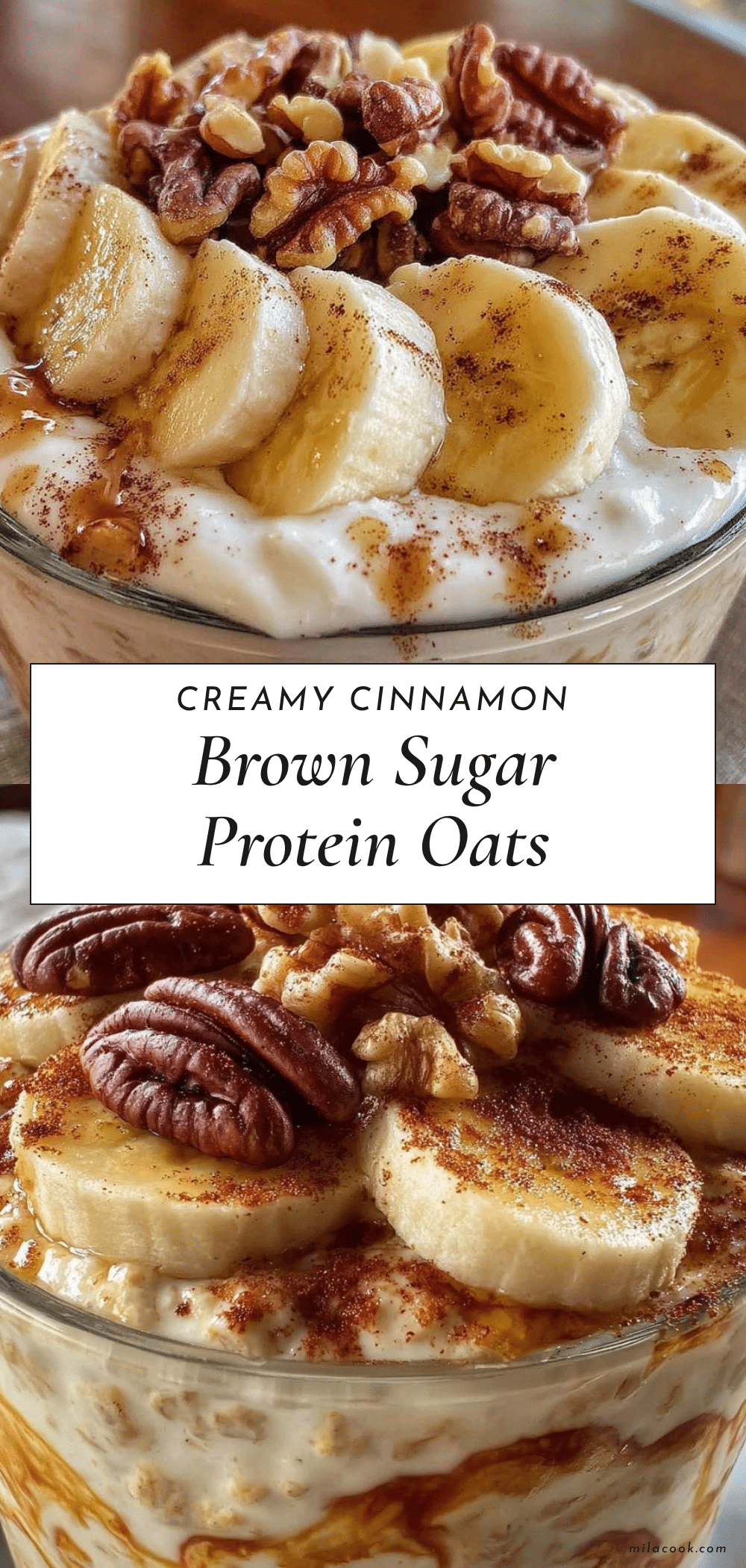 Healthy Cinnamon Brown Sugar Protein Overnight Oats recipe