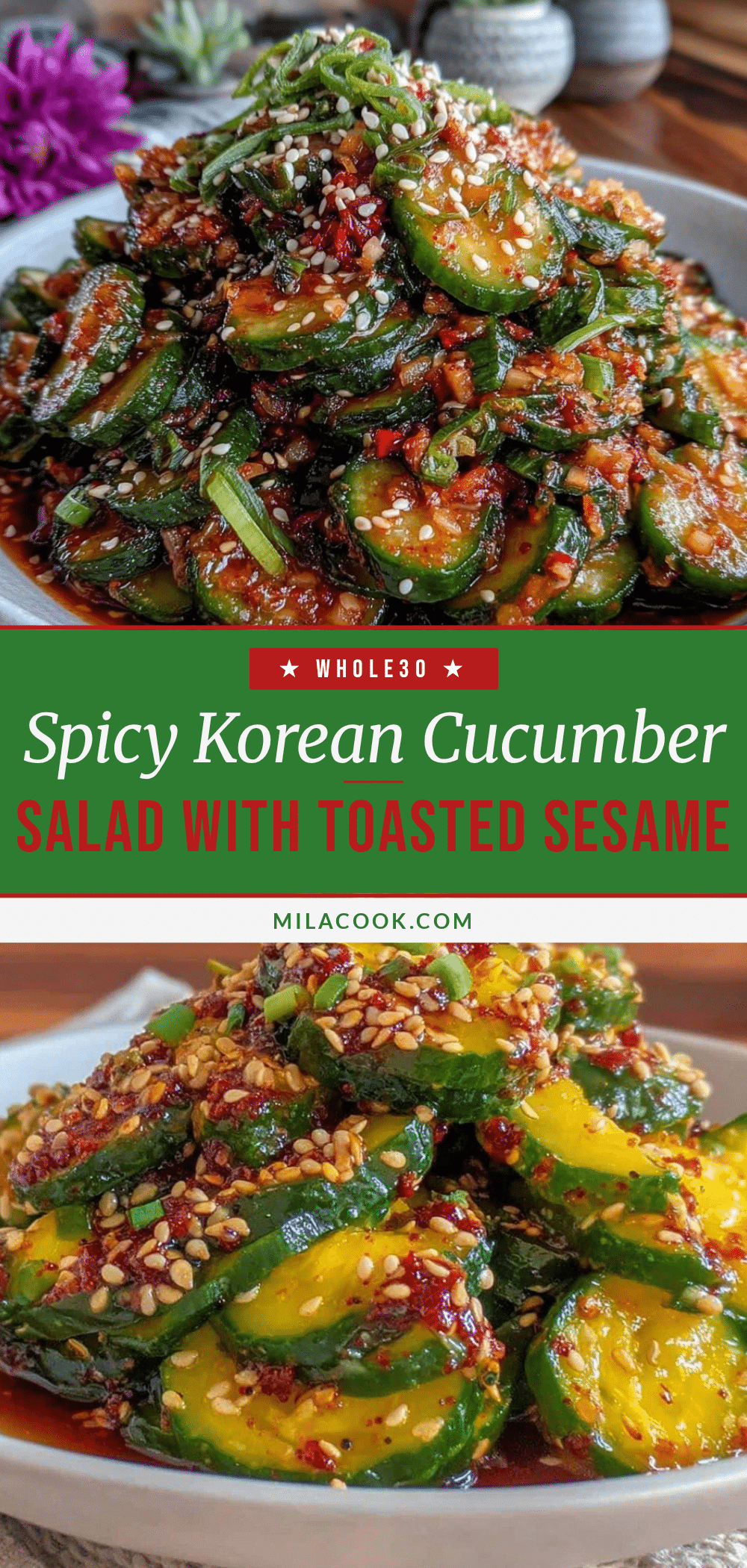 Korean spicy cucumber salad recipe