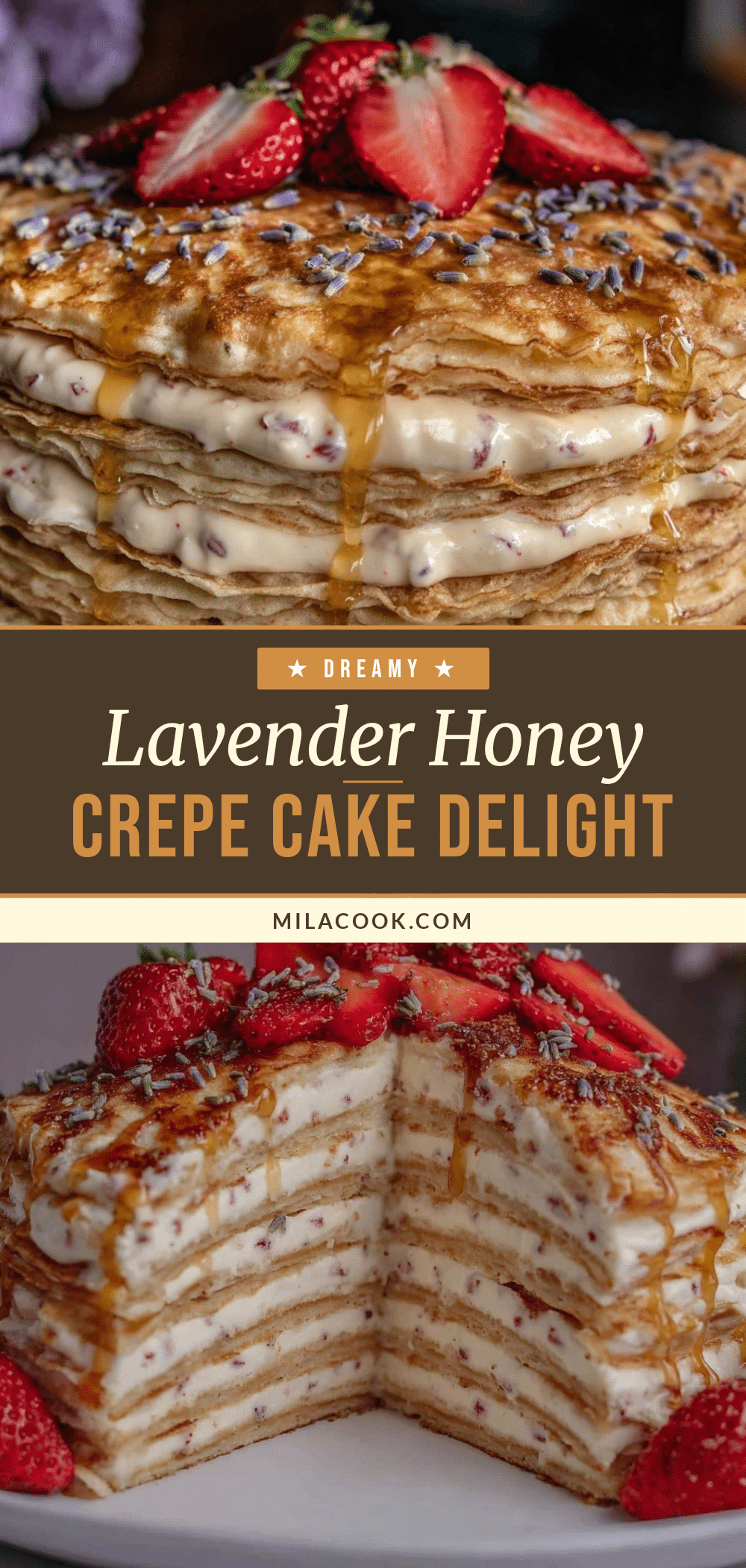 lavender honey crepe cake recipe