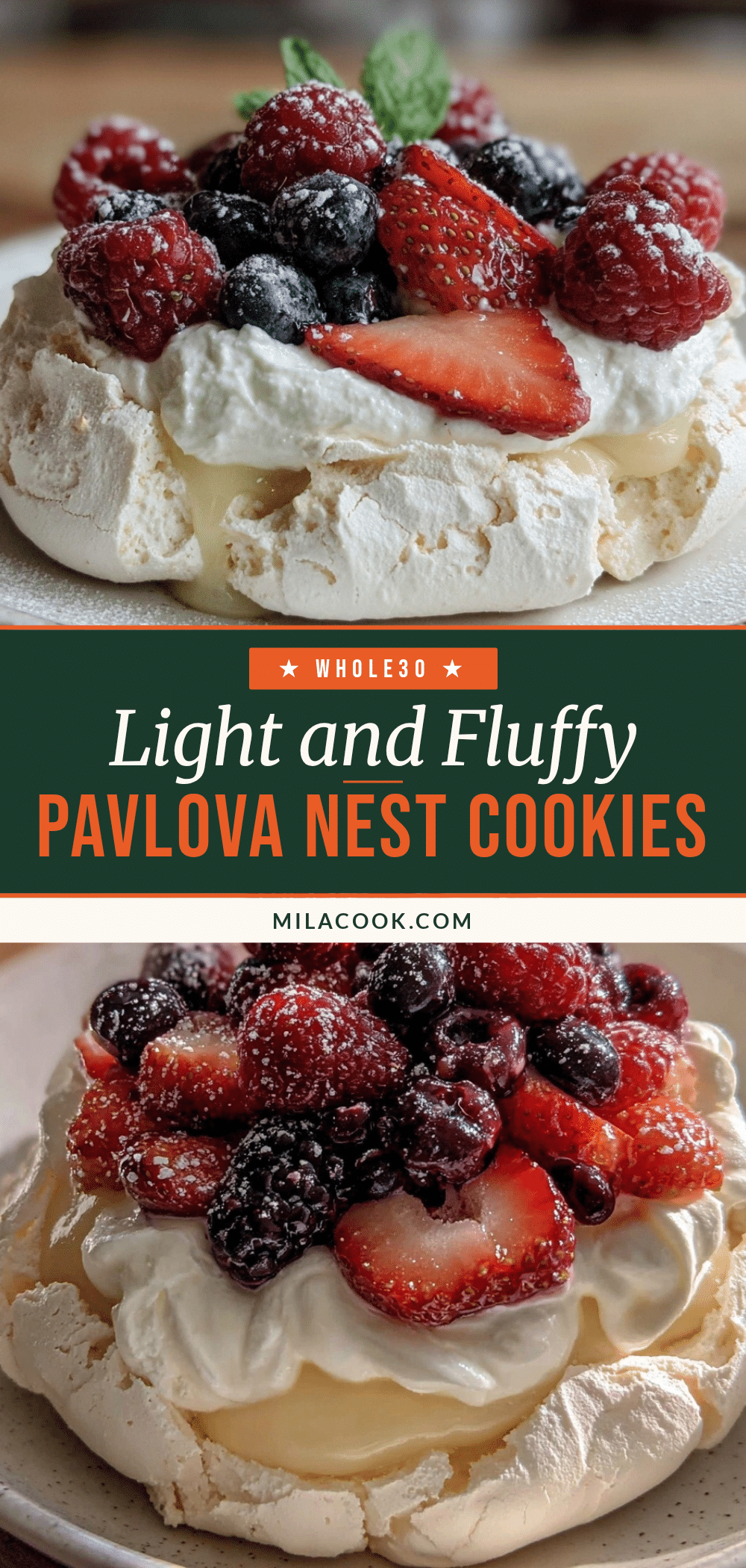 Light Pavlova Nest Cookies recipe