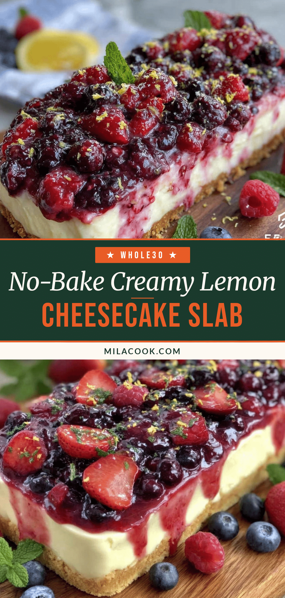 no bake lemon cheesecake slab recipe