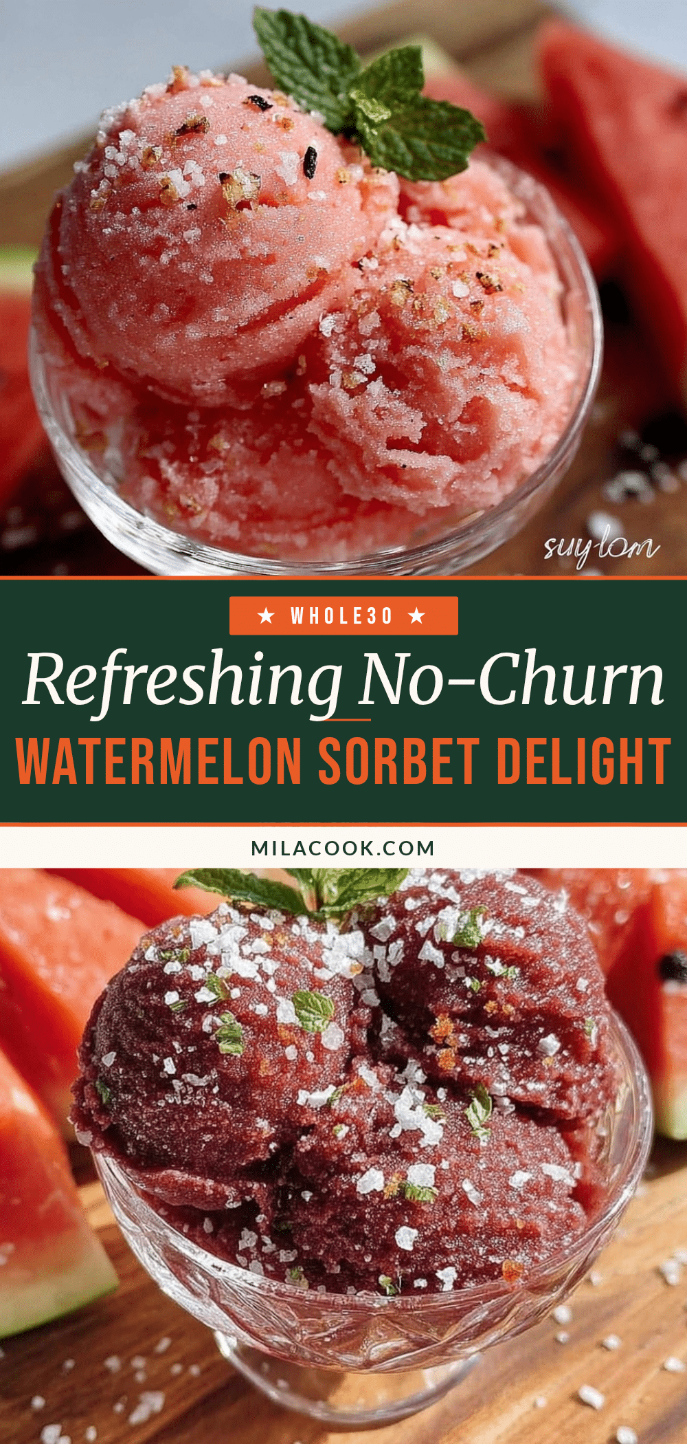 no-churn watermelon sorbet recipe