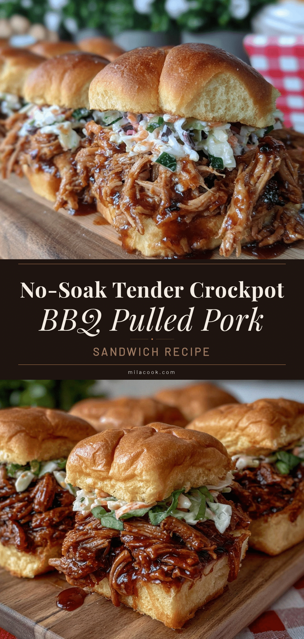 no-soak crockpot bbq pulled pork sliders recipe