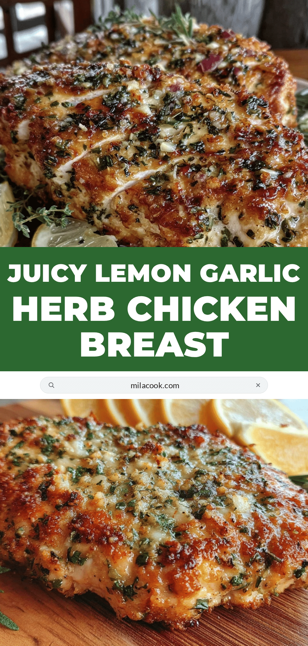 oven-baked lemon garlic herb chicken breast recipe