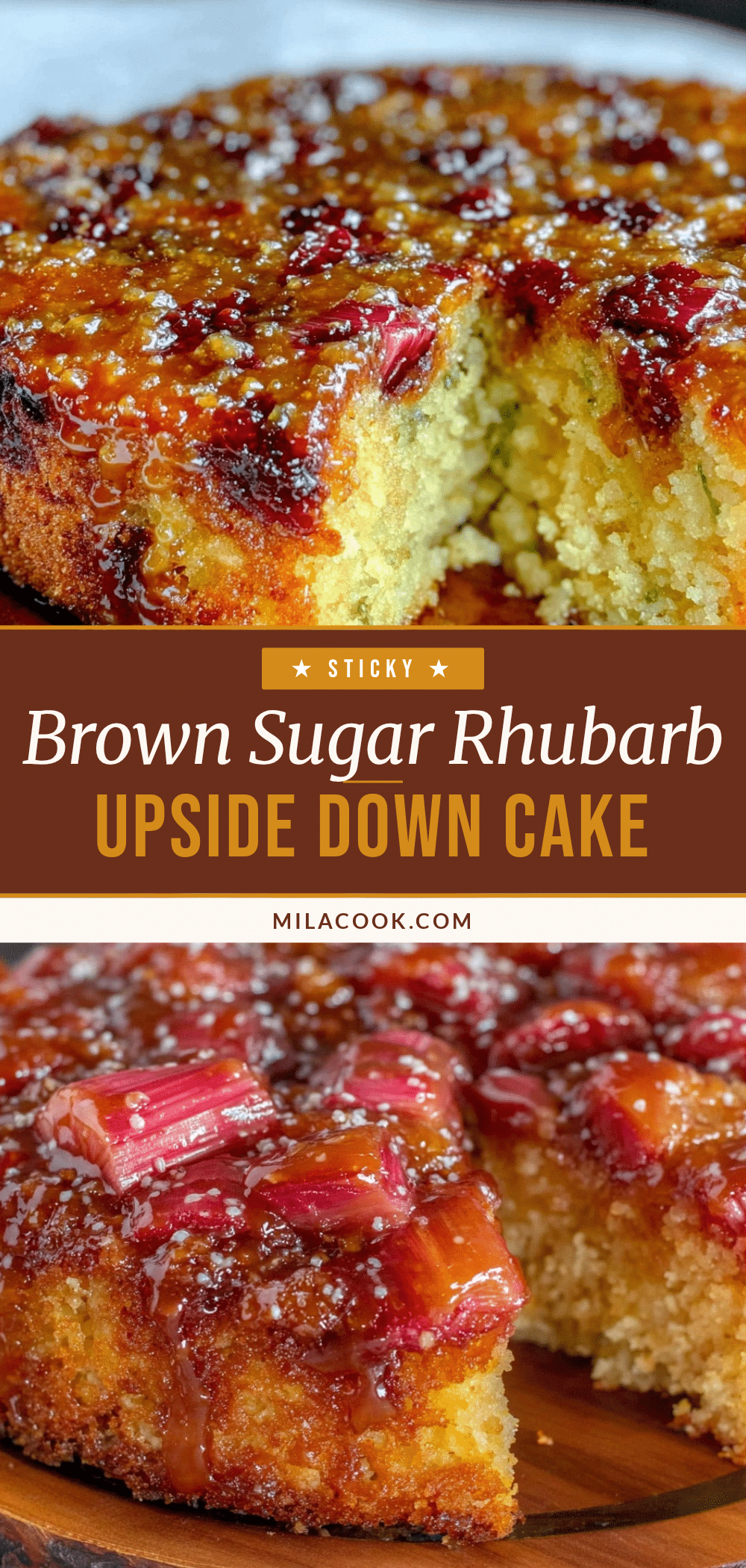 rhubarb upside down cake recipe