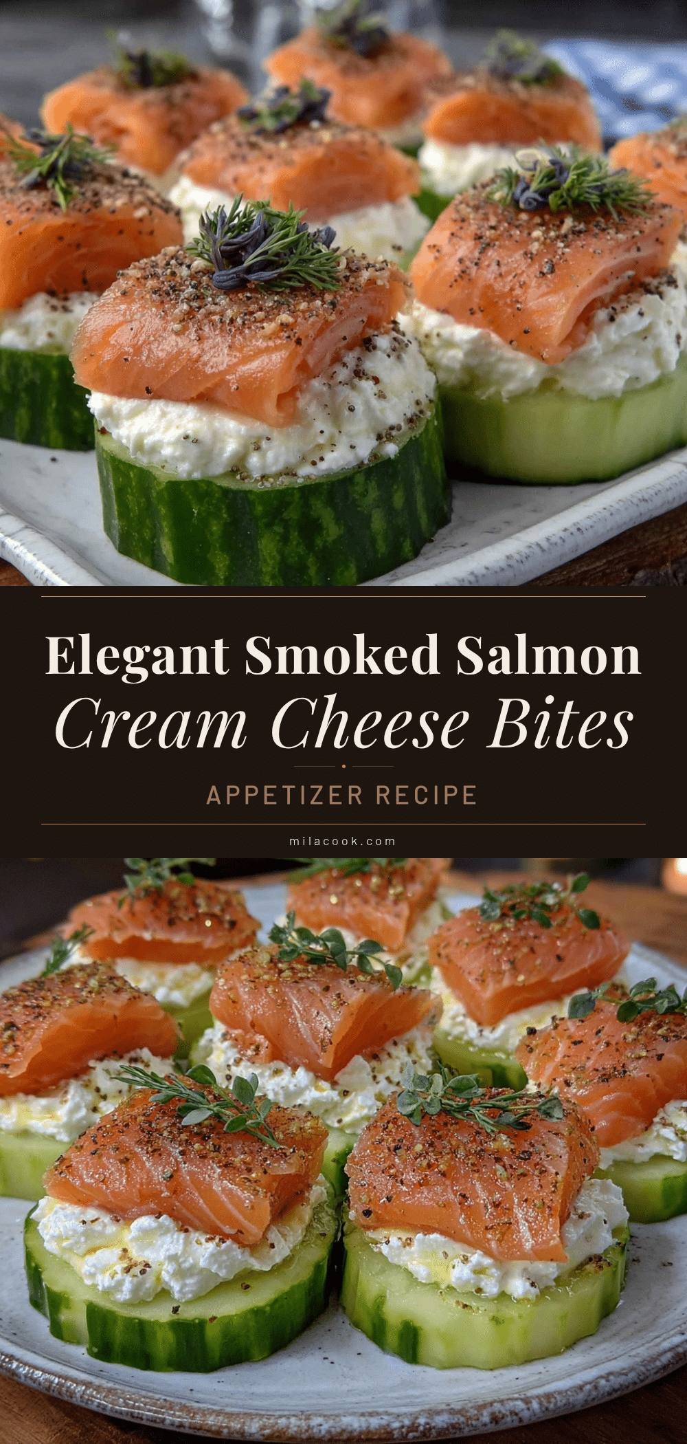 smoked salmon and cream cheese cucumber rounds recipe