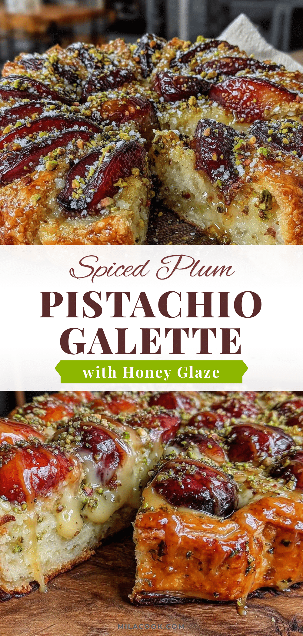 spiced plum and pistachio galette recipe