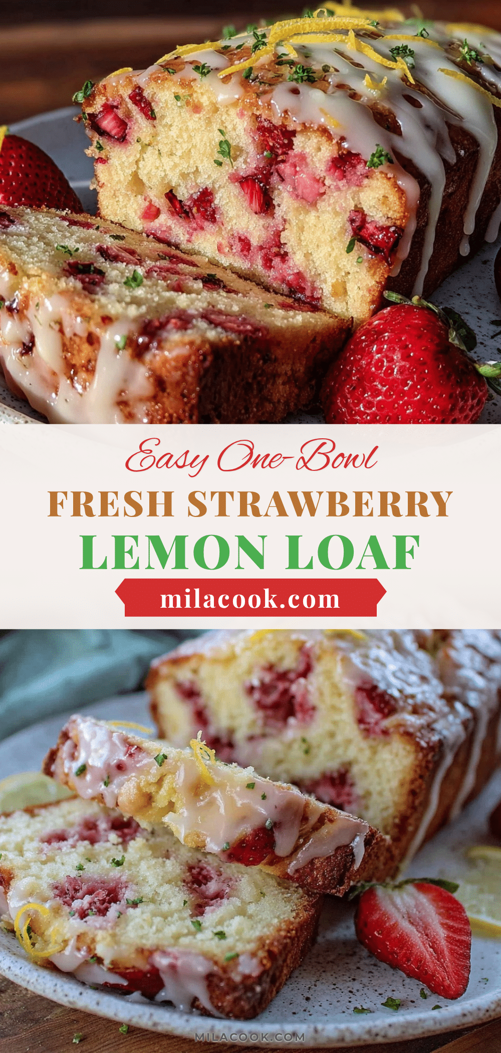 strawberry lemon loaf cake recipe