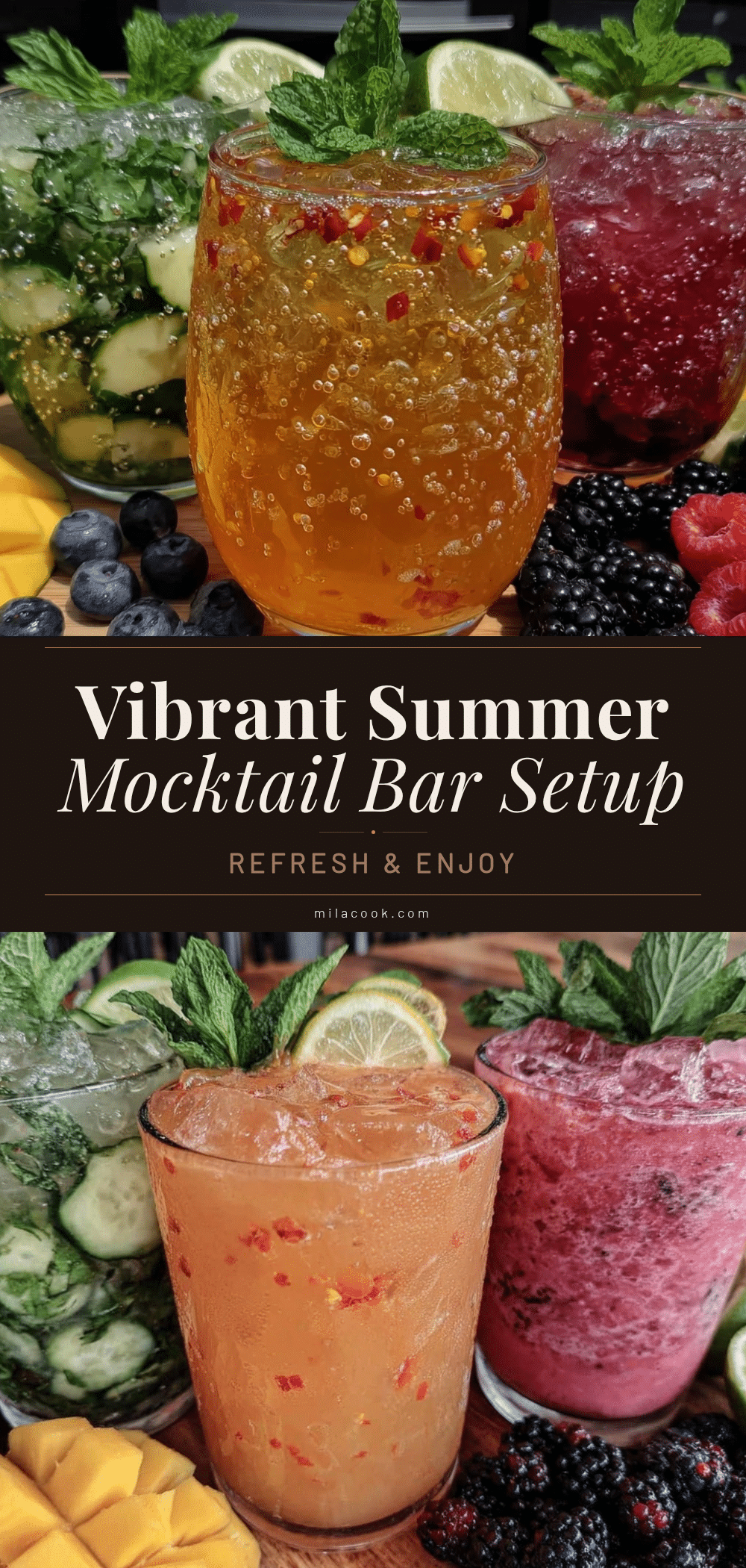 summer mocktail bar setup recipe