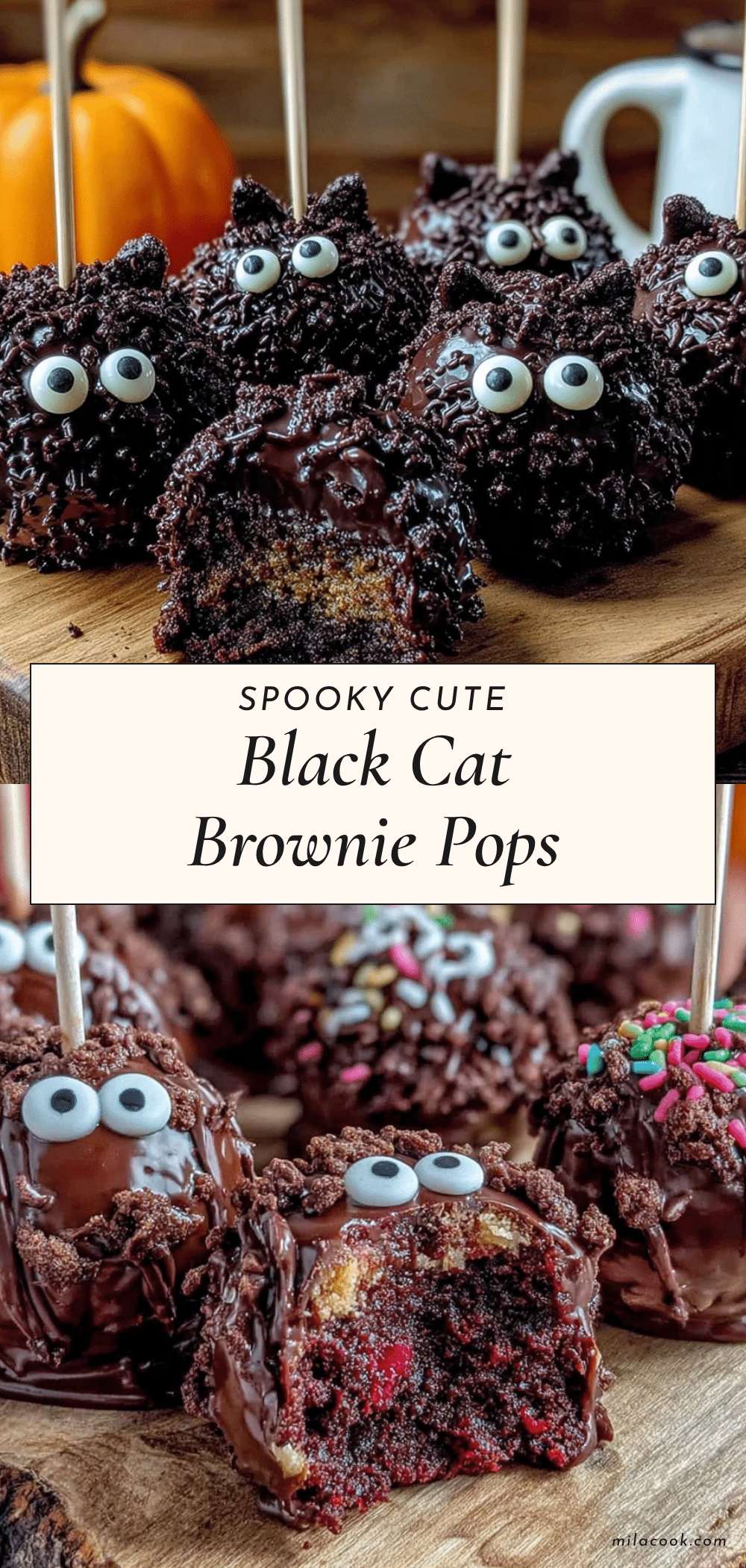 black cat brownie pops recipe