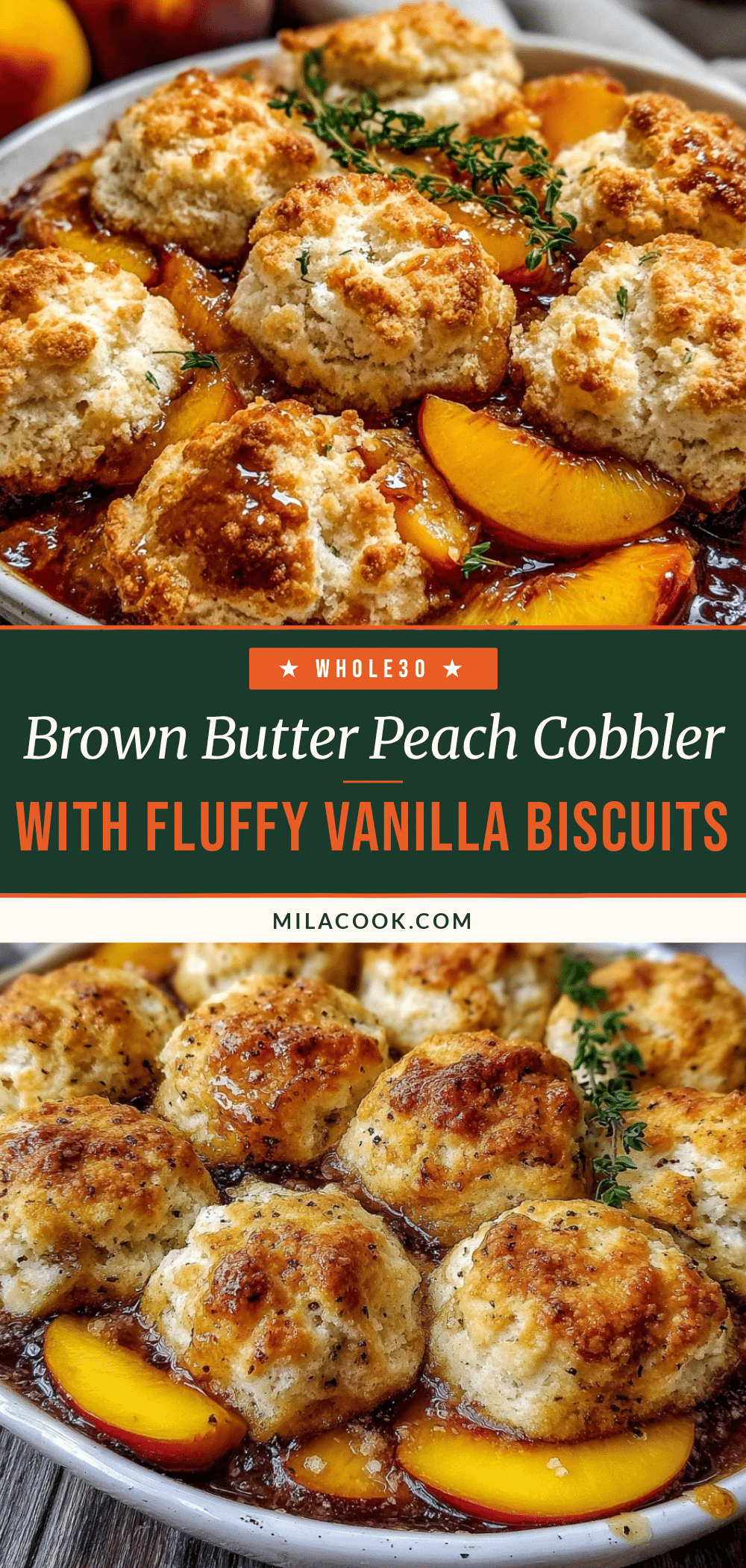 brown butter peach cobbler recipe