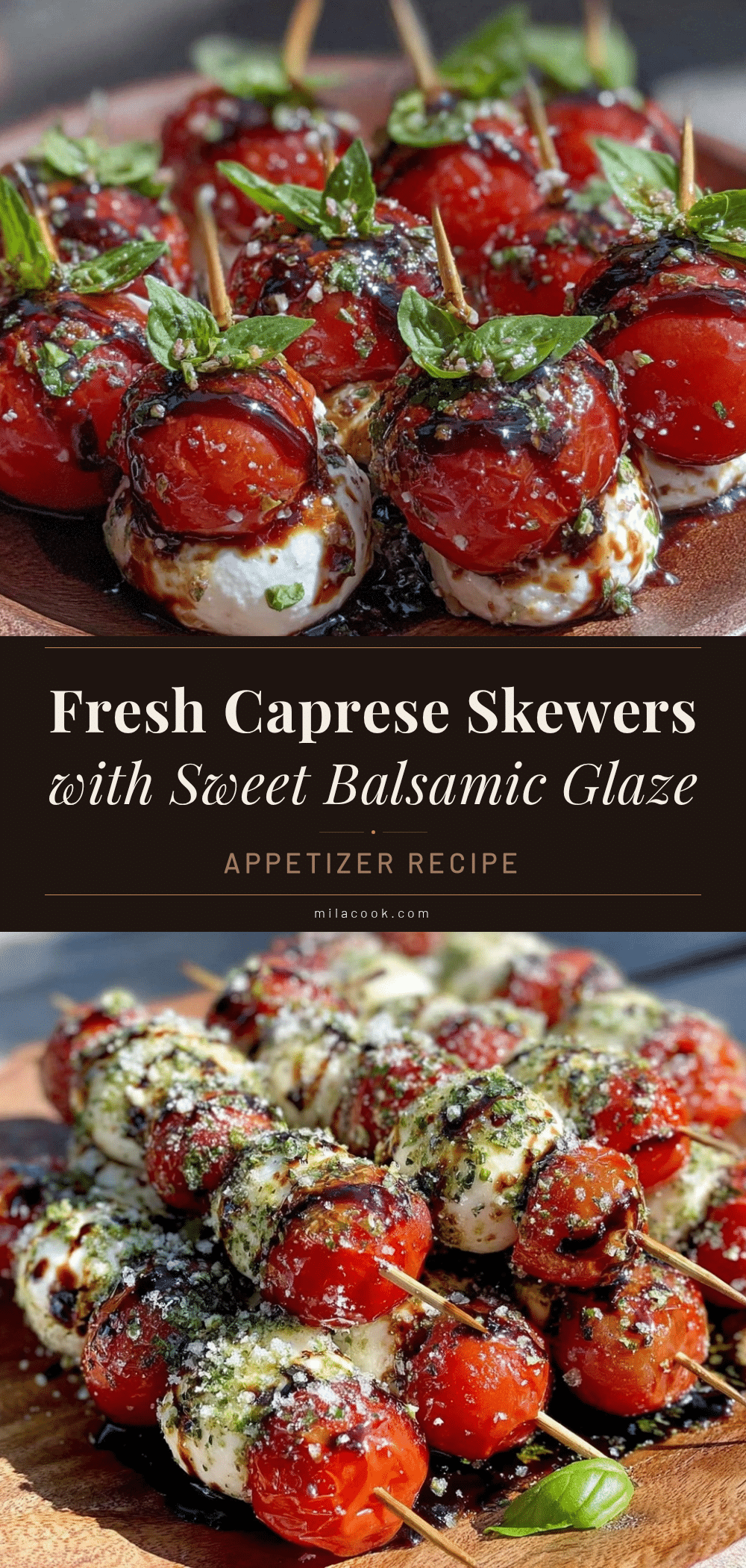 Caprese salad skewers recipe