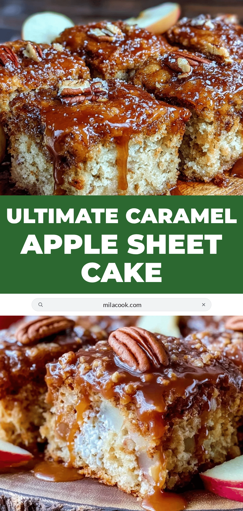 caramel apple sheet cake recipe