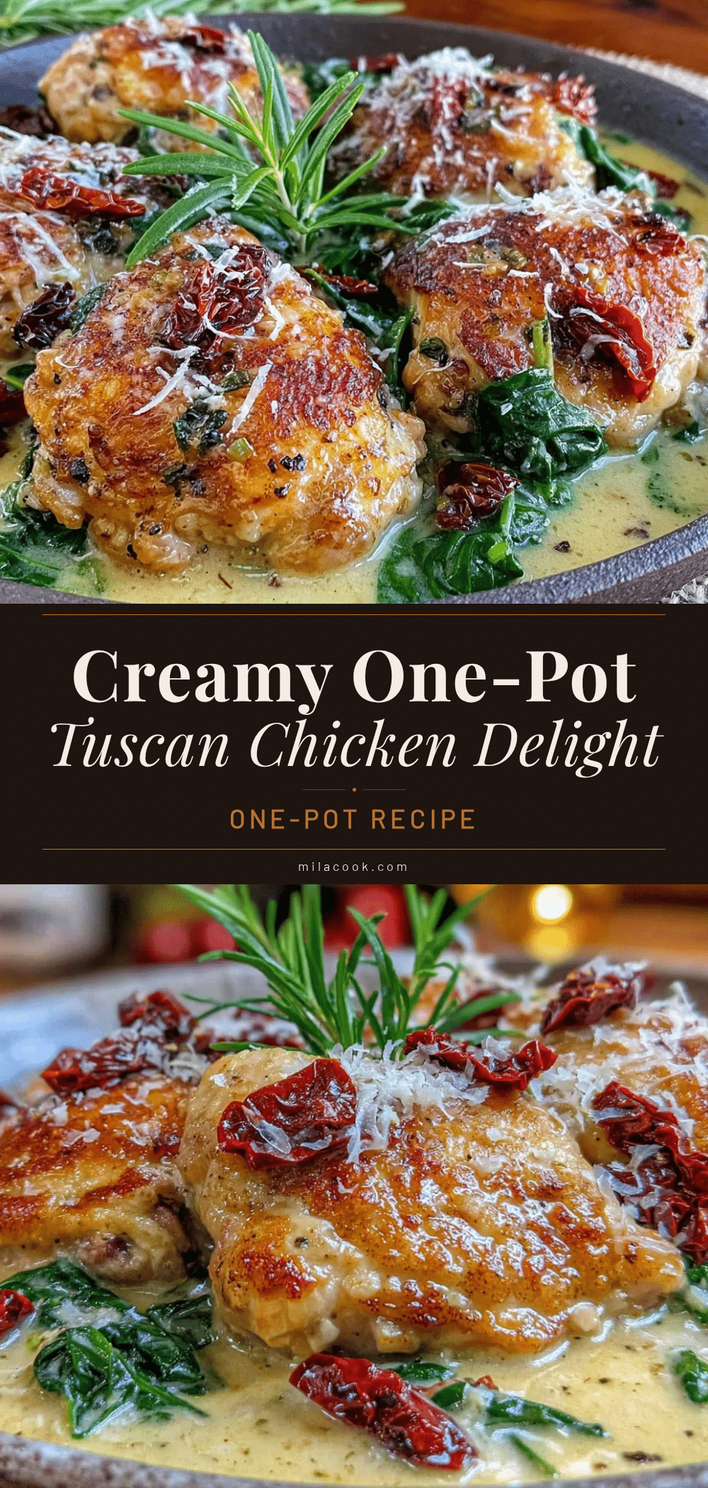creamy one-pot tuscan chicken recipe