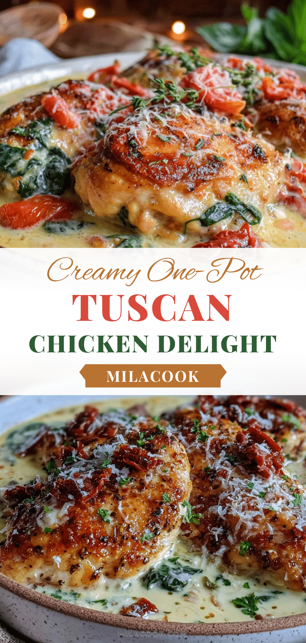 creamy one-pot tuscan chicken recipe