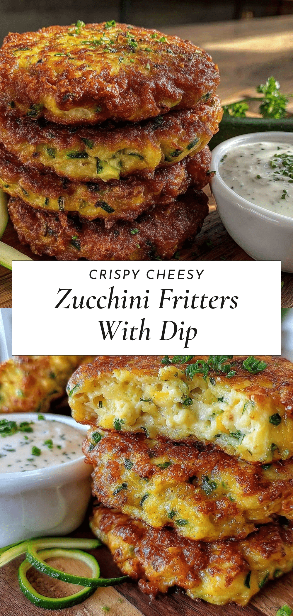 crispy cheesy zucchini fritters recipe