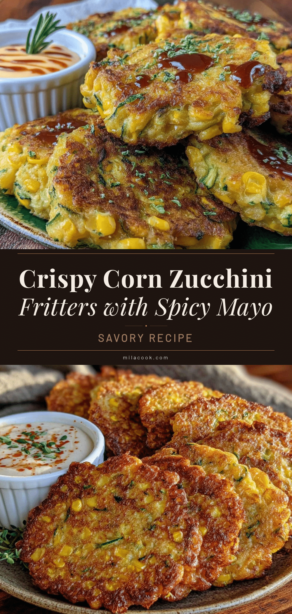 crispy corn zucchini fritters recipe