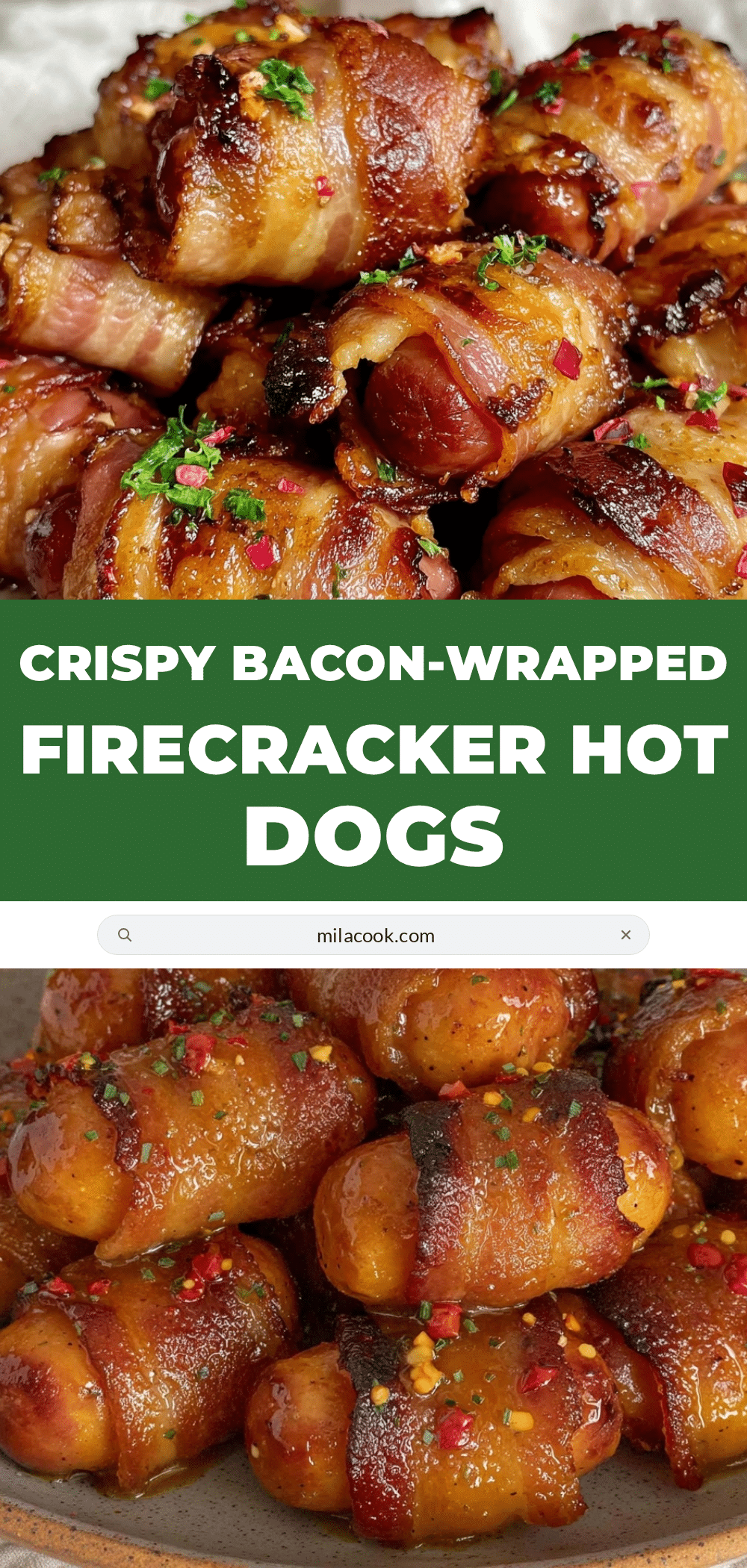 crispy mini firecracker hot dogs with bacon wrap recipe