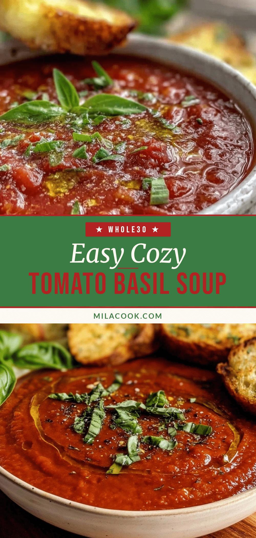 easy cozy tomato basil soup recipe