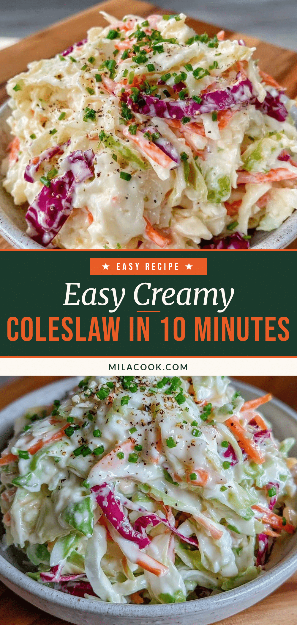 easy creamy coleslaw recipe
