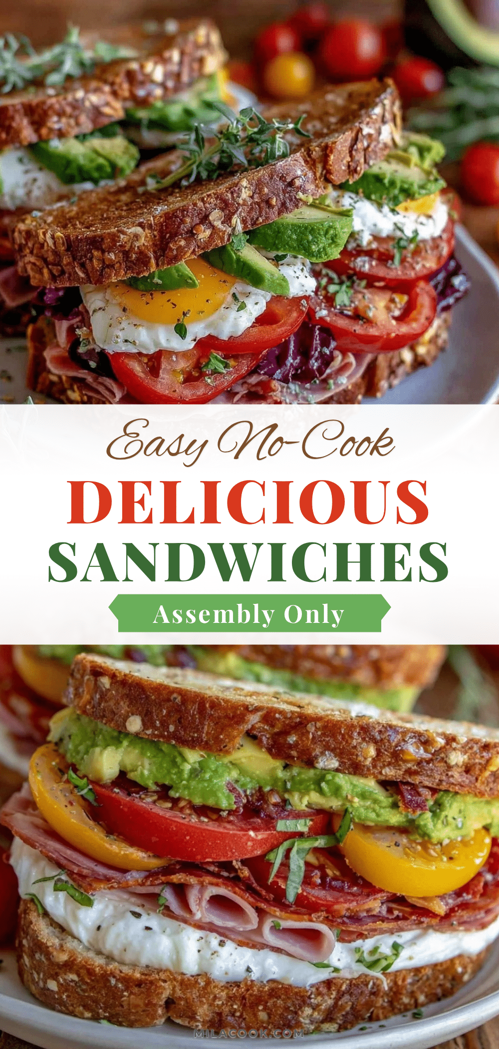 easy no-cook sandwiches recipe