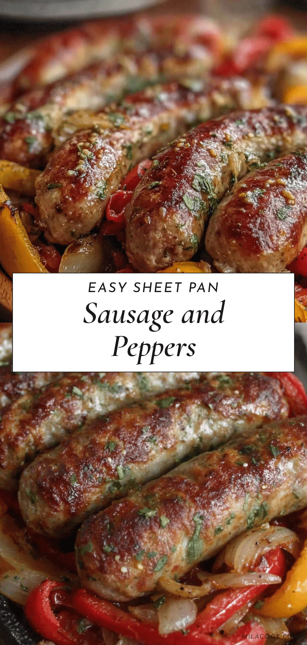easy sheet pan sausage and peppers recipe